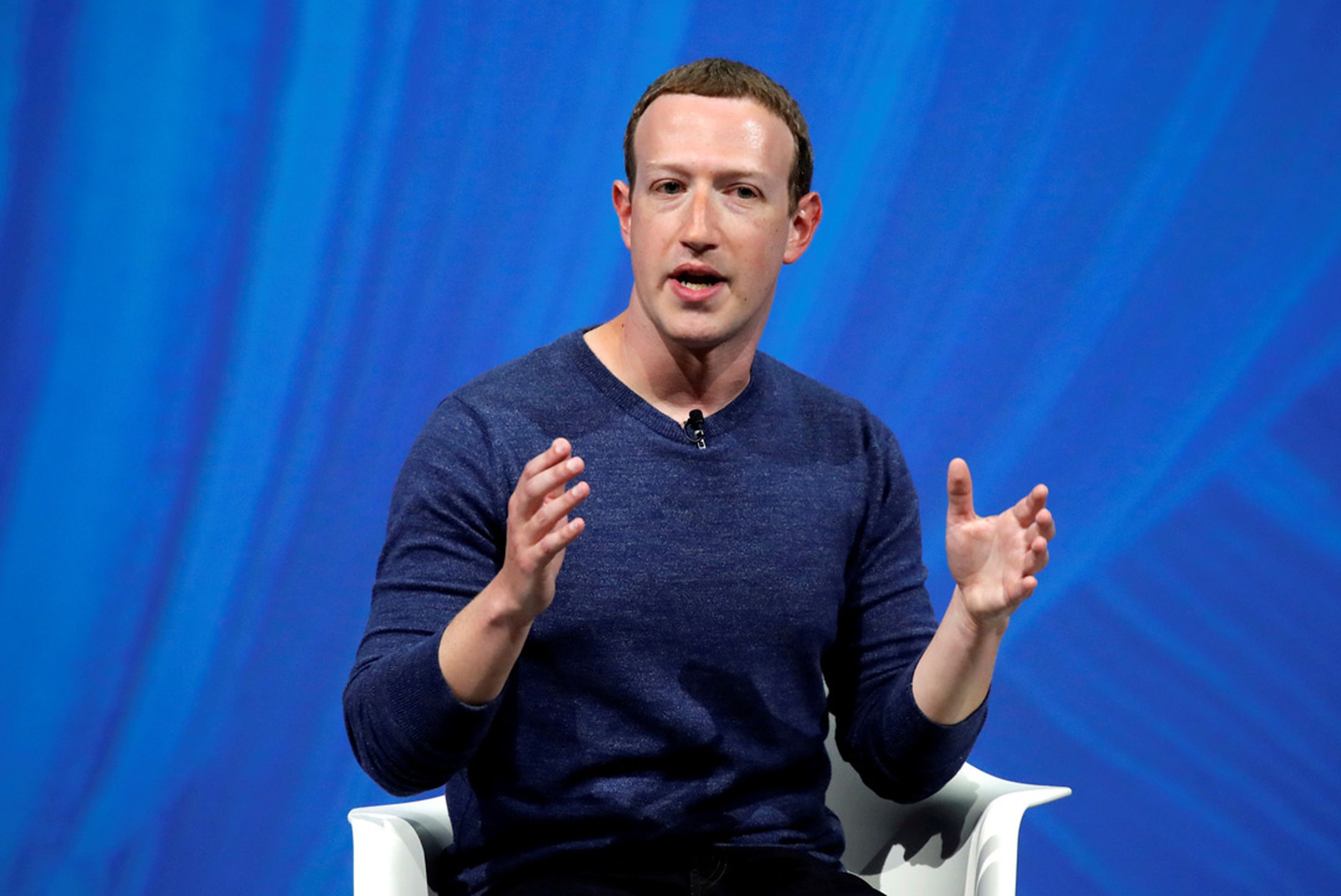 Mark Zuckerberg, CEO de Facebook, en una conferencia en Francia.