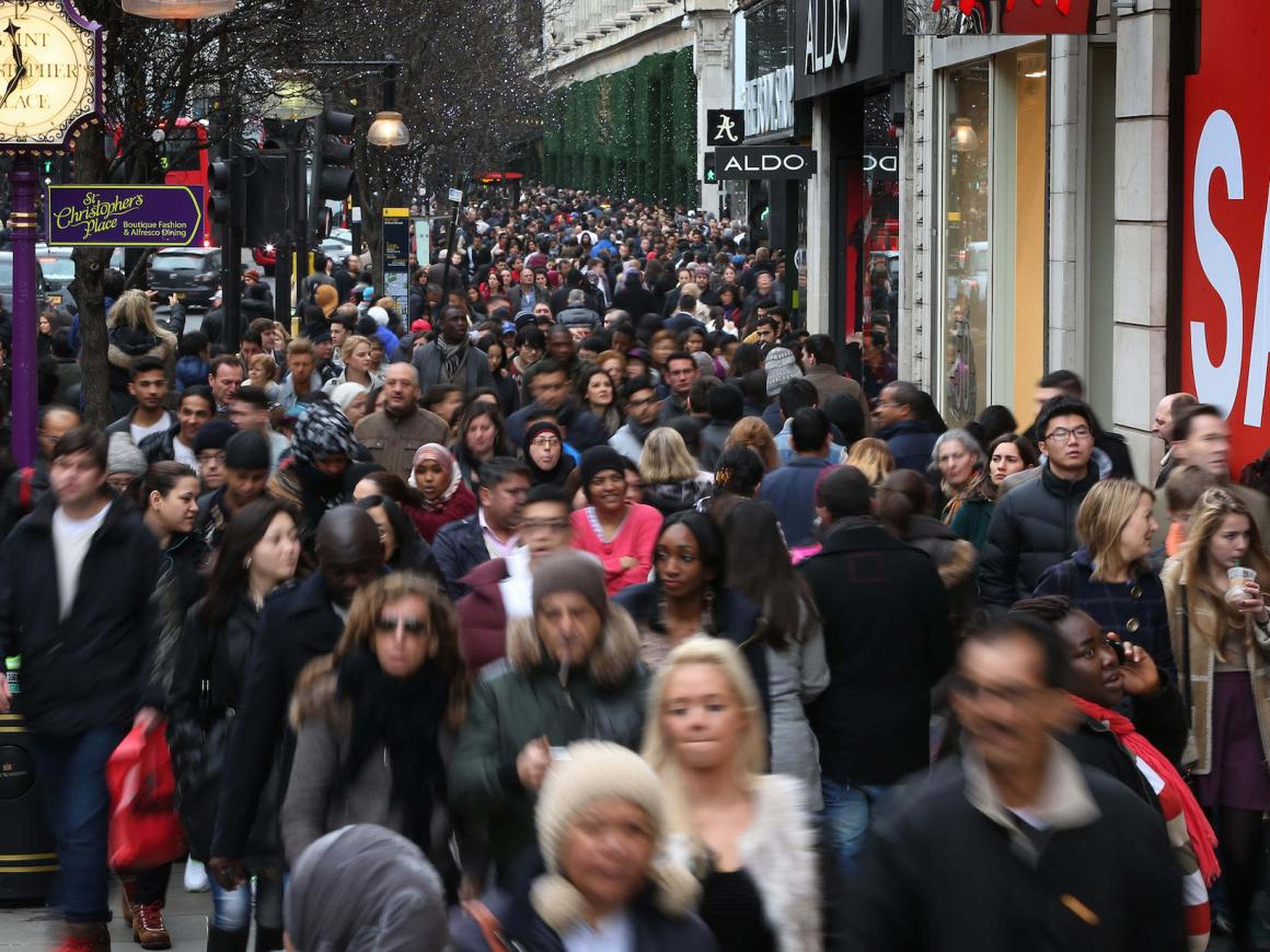 One American tourist shopping in the UK on Boxing Day even told The Mirror that the scene was "really a madhouse compared to the United States. I don't think we have this at all."