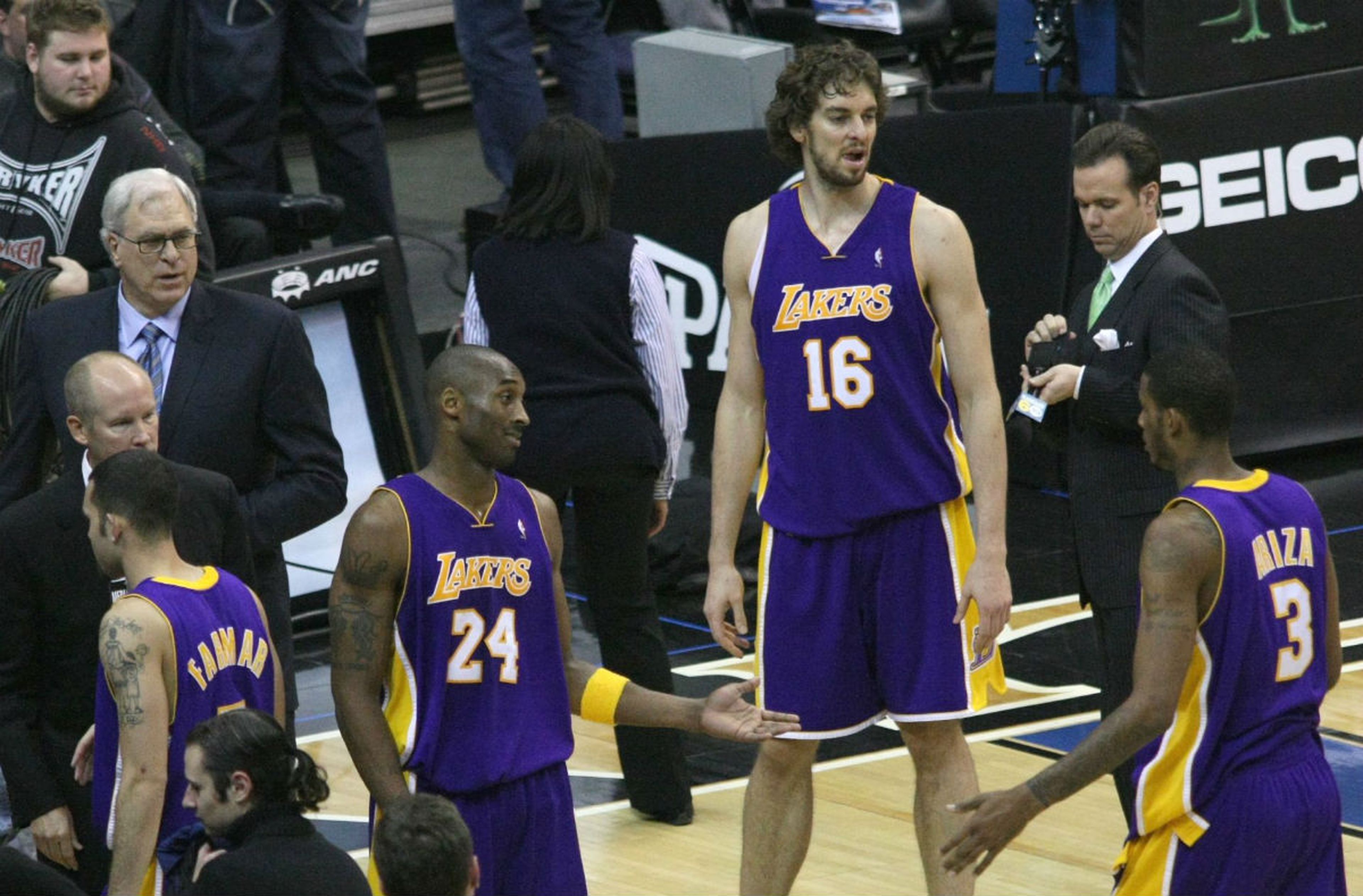 Pau Gasol, en un partido con los Lakers