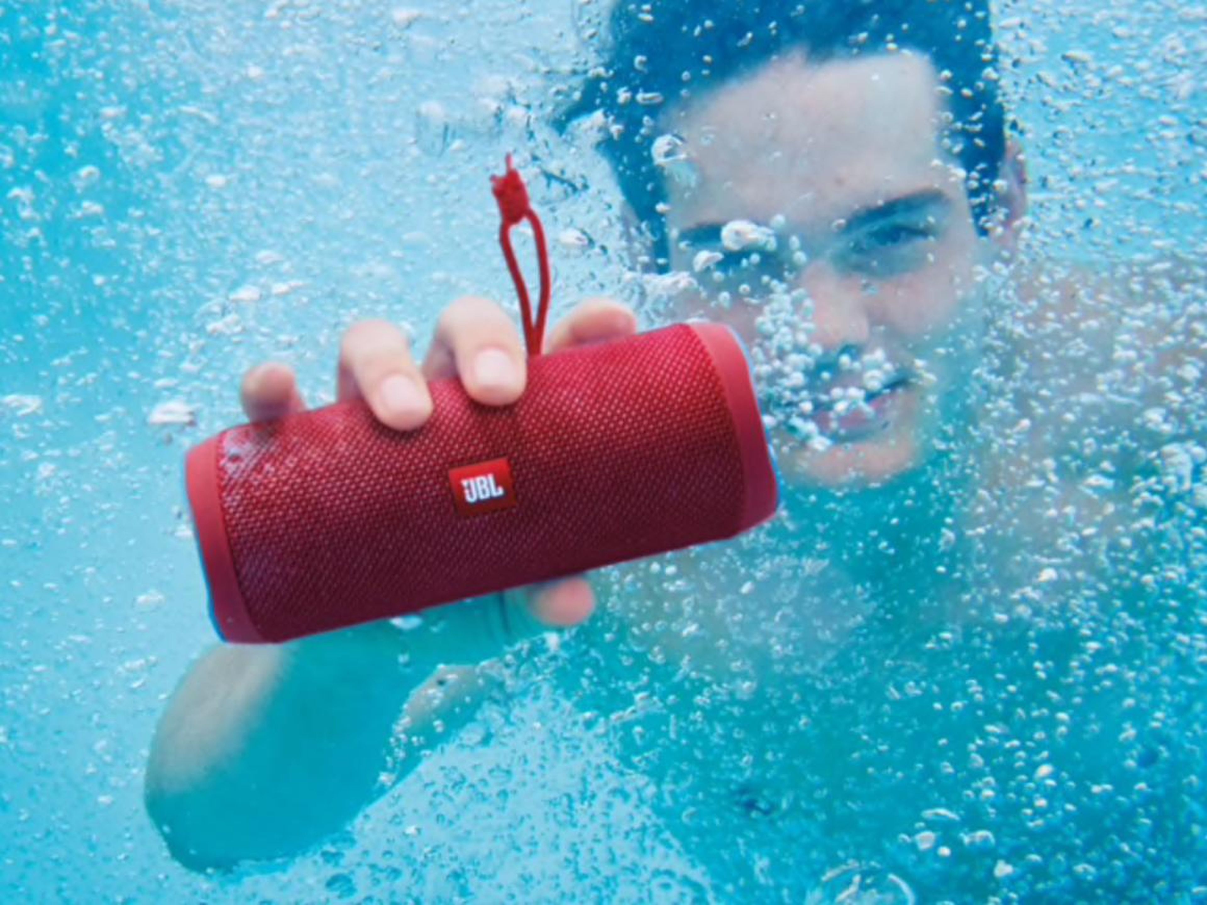 A splashproof portable Bluetooth speaker for messy college events that call for music