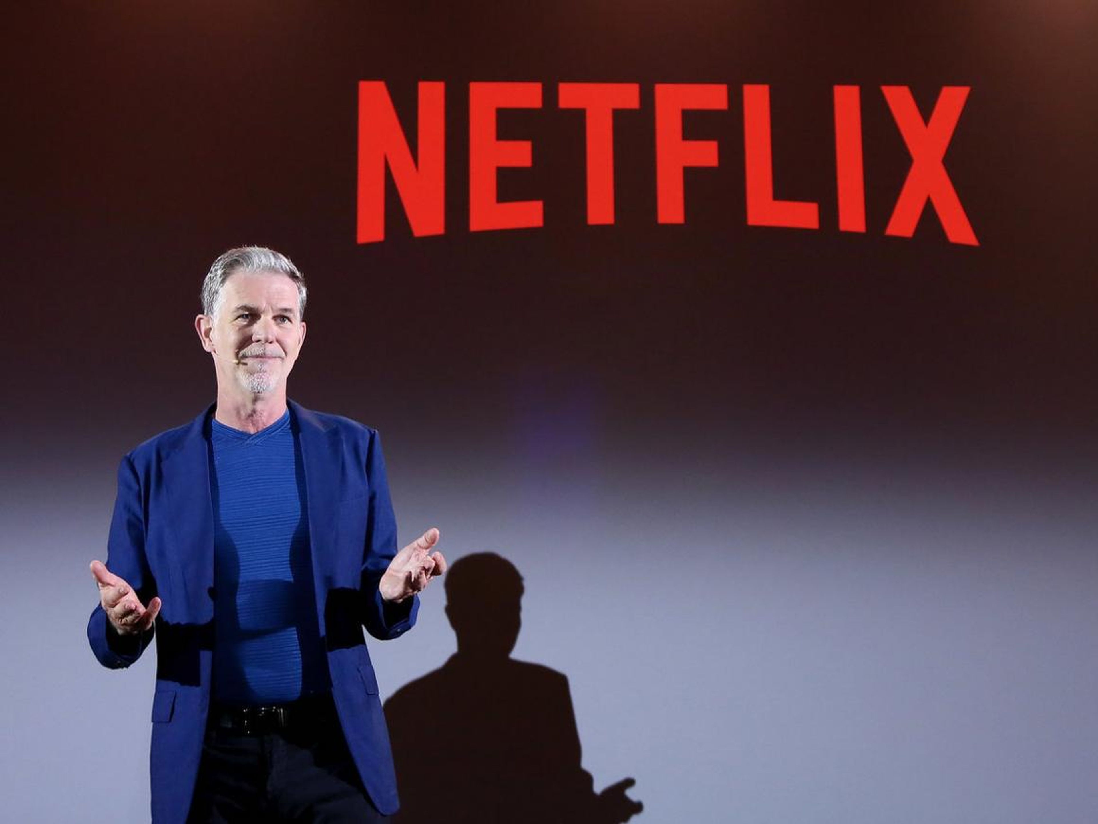 Reed Hastings, CEO of Netflix, chose the living room of his home in Santa Cruz.