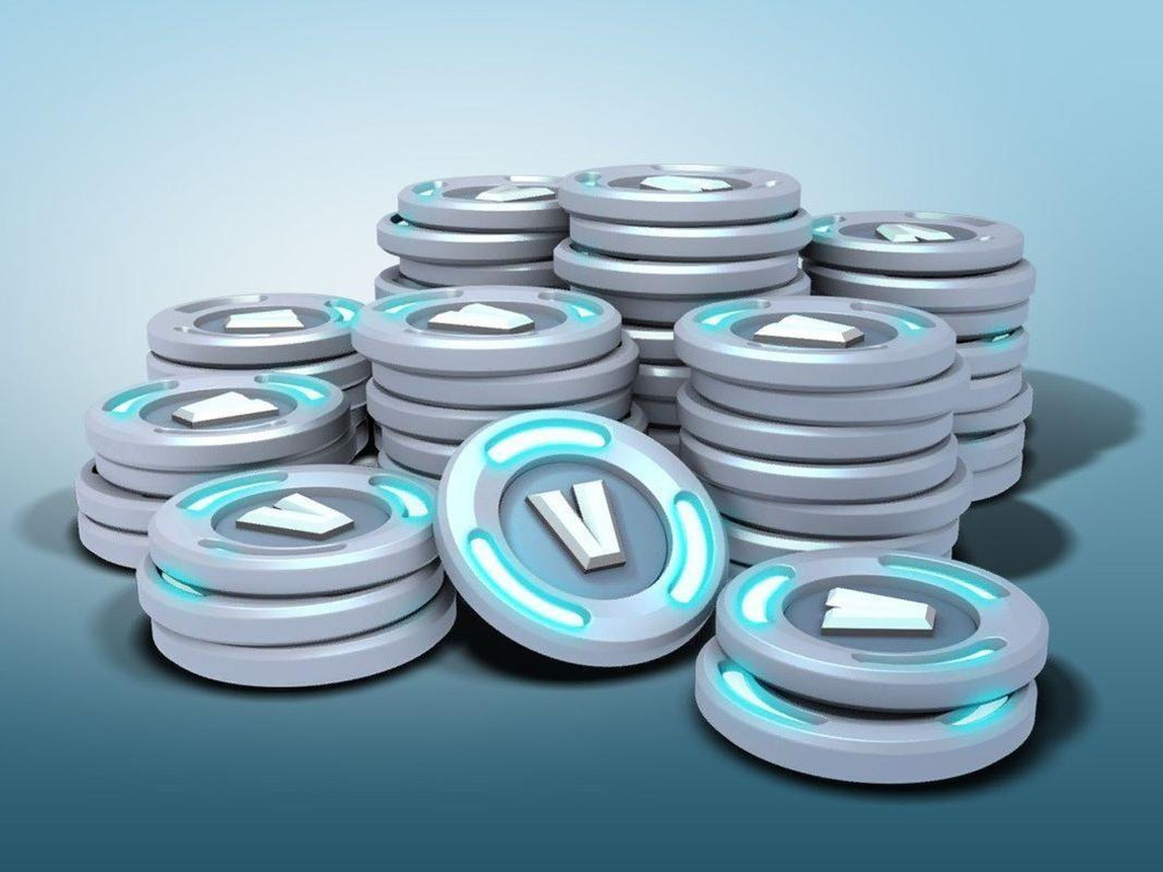 Las monedas virtuales V-bucks de Fortnite.