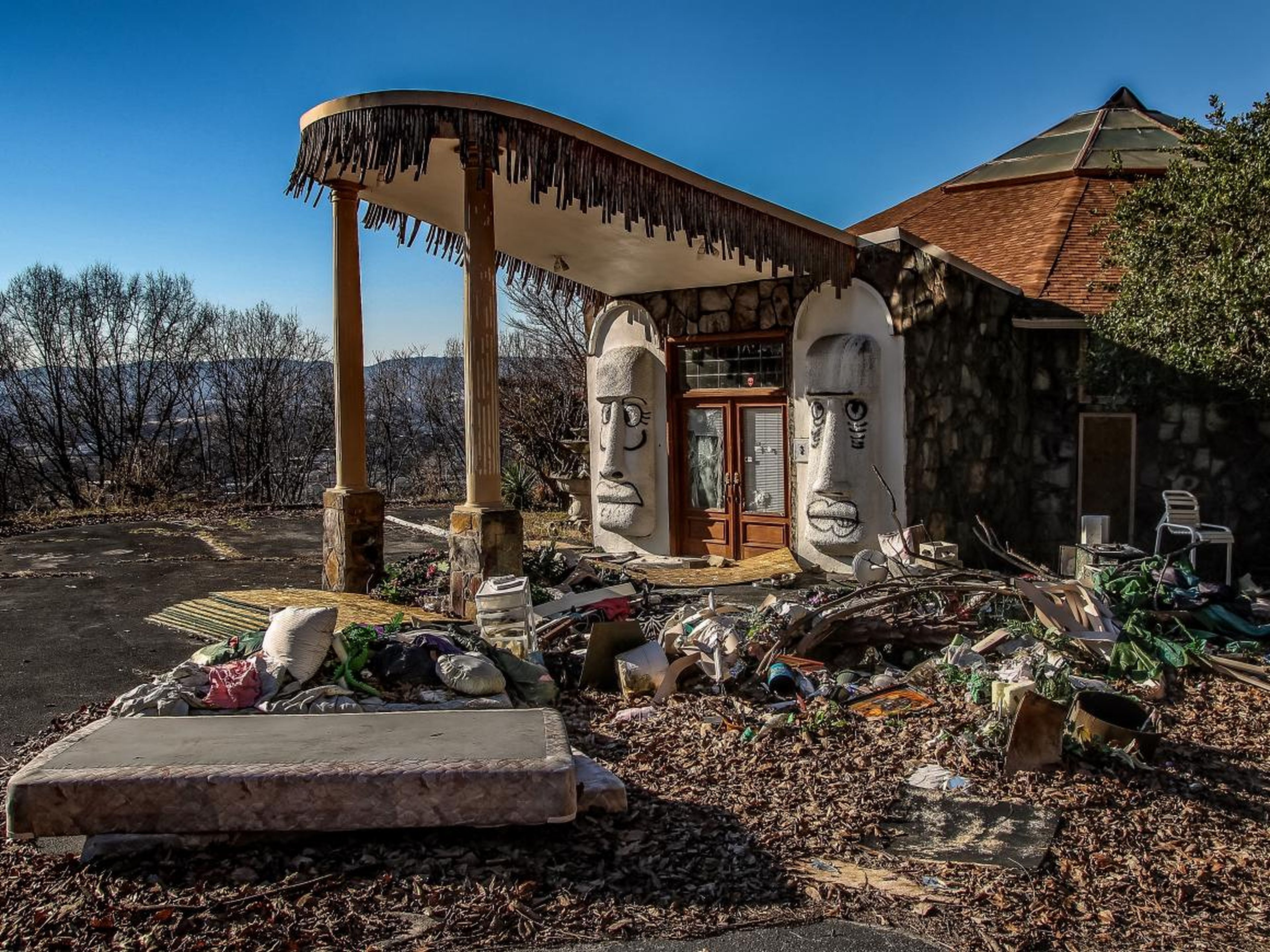 This "Swingers Tiki Palace," as it was dubbed by one photographer, in Chattanooga, Tennessee, was built in 1972 by strip-club tycoon Billy Hull to be the ultimate party palace.