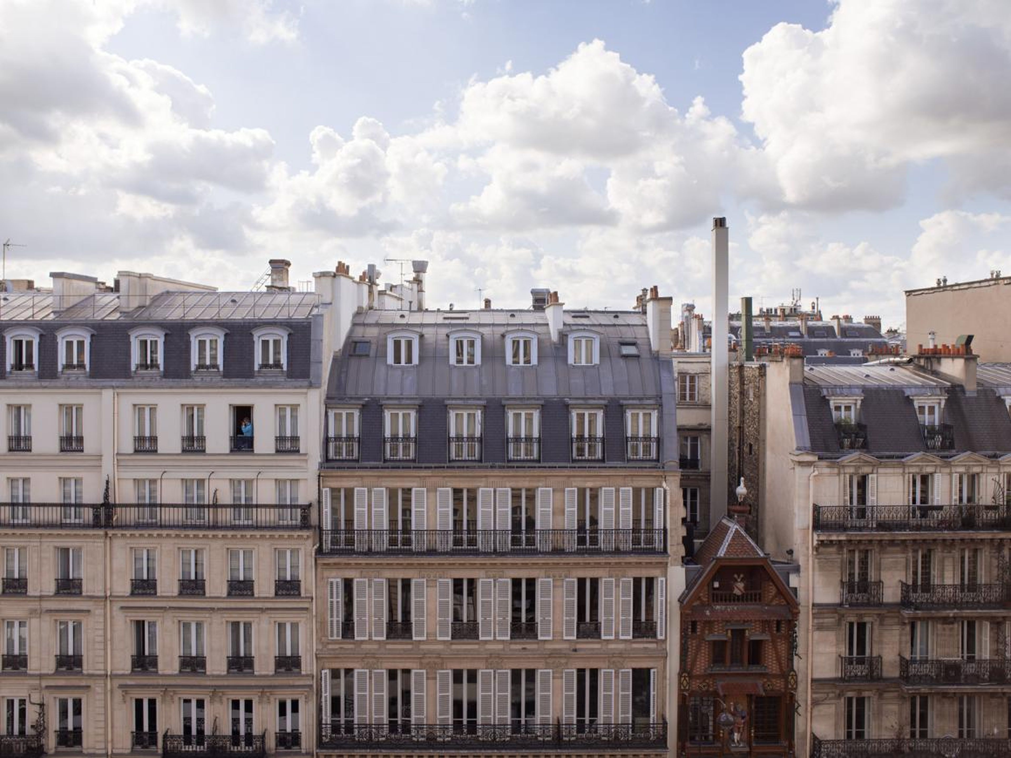 View of Paris, France from the hotel window.