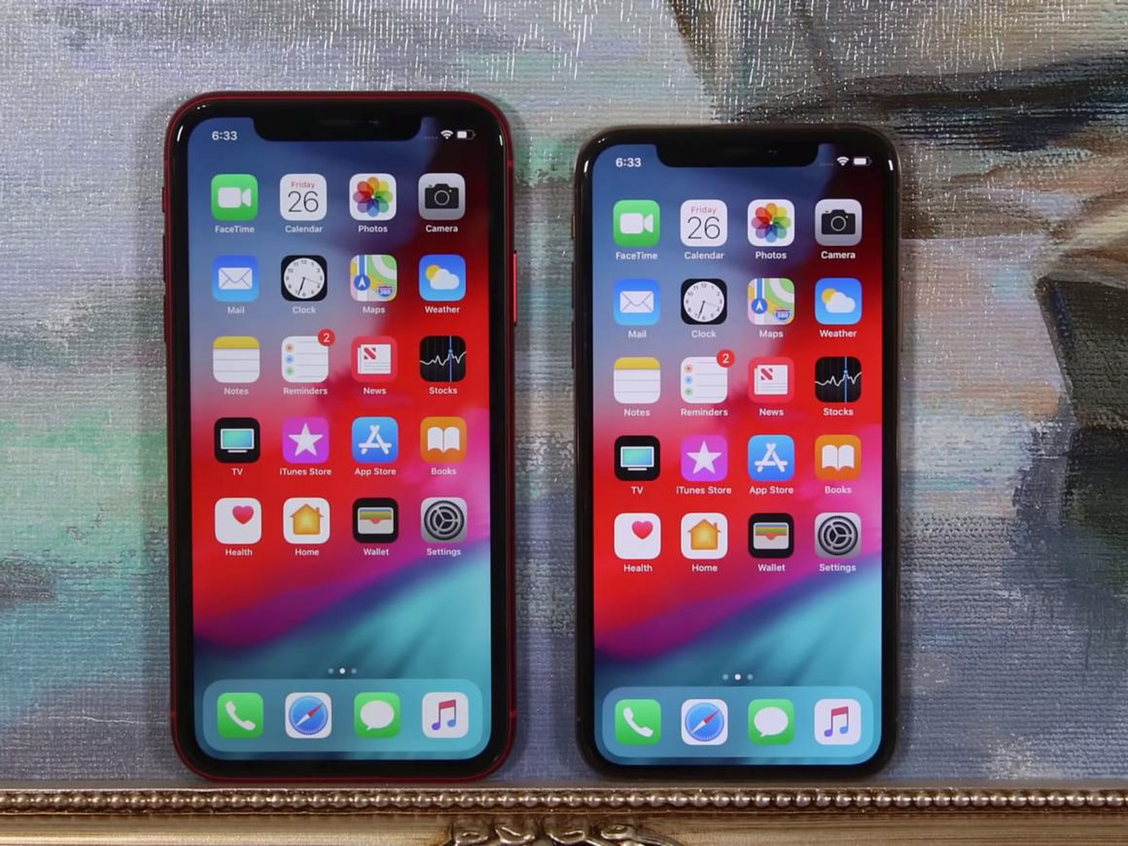 The 6.1-inch iPhone XR has a slightly bigger screen than the 5.8-inch iPhone XS.