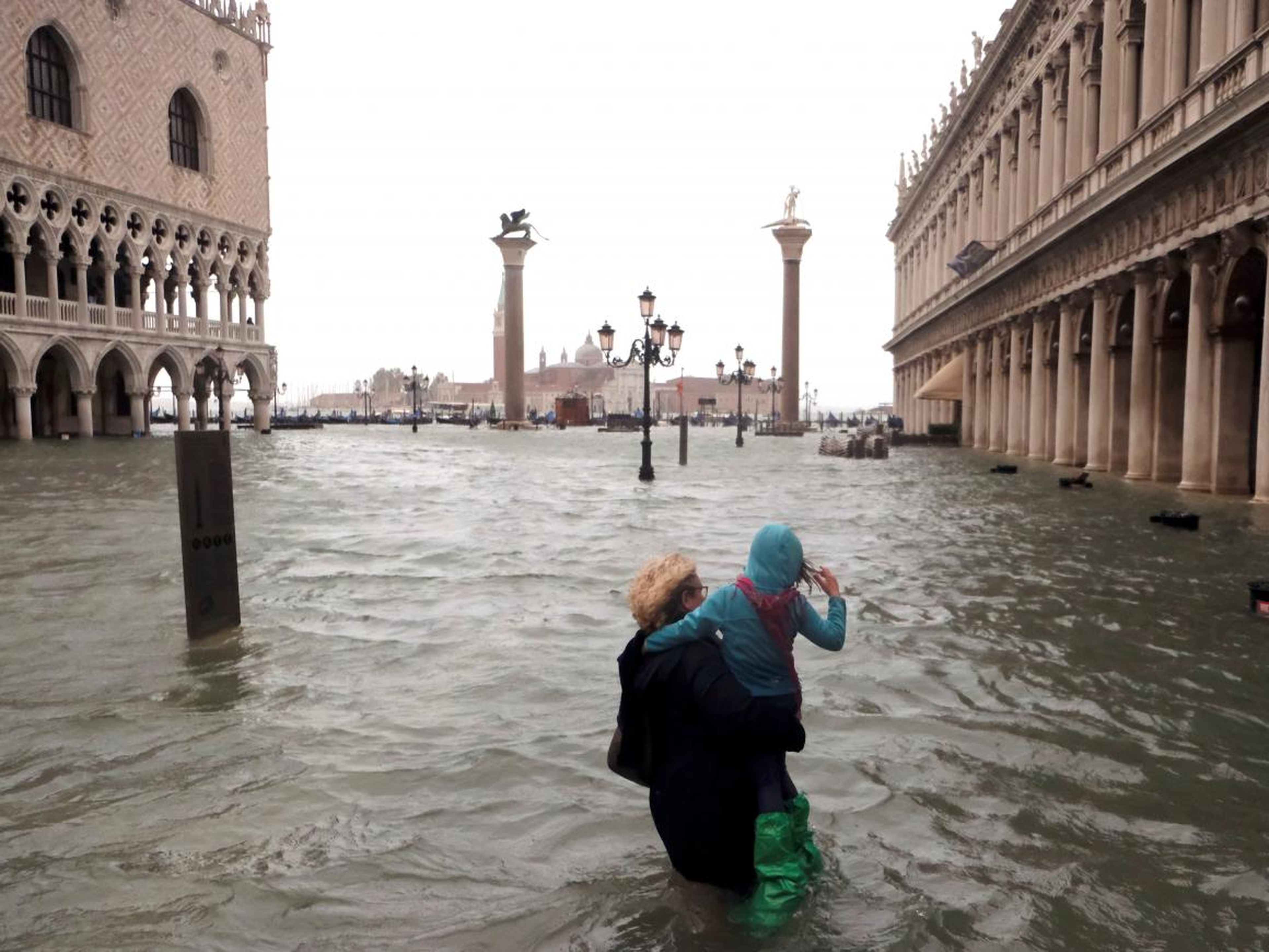 In addition to the flood of tourists, Venice is also plagued by literal floods.
