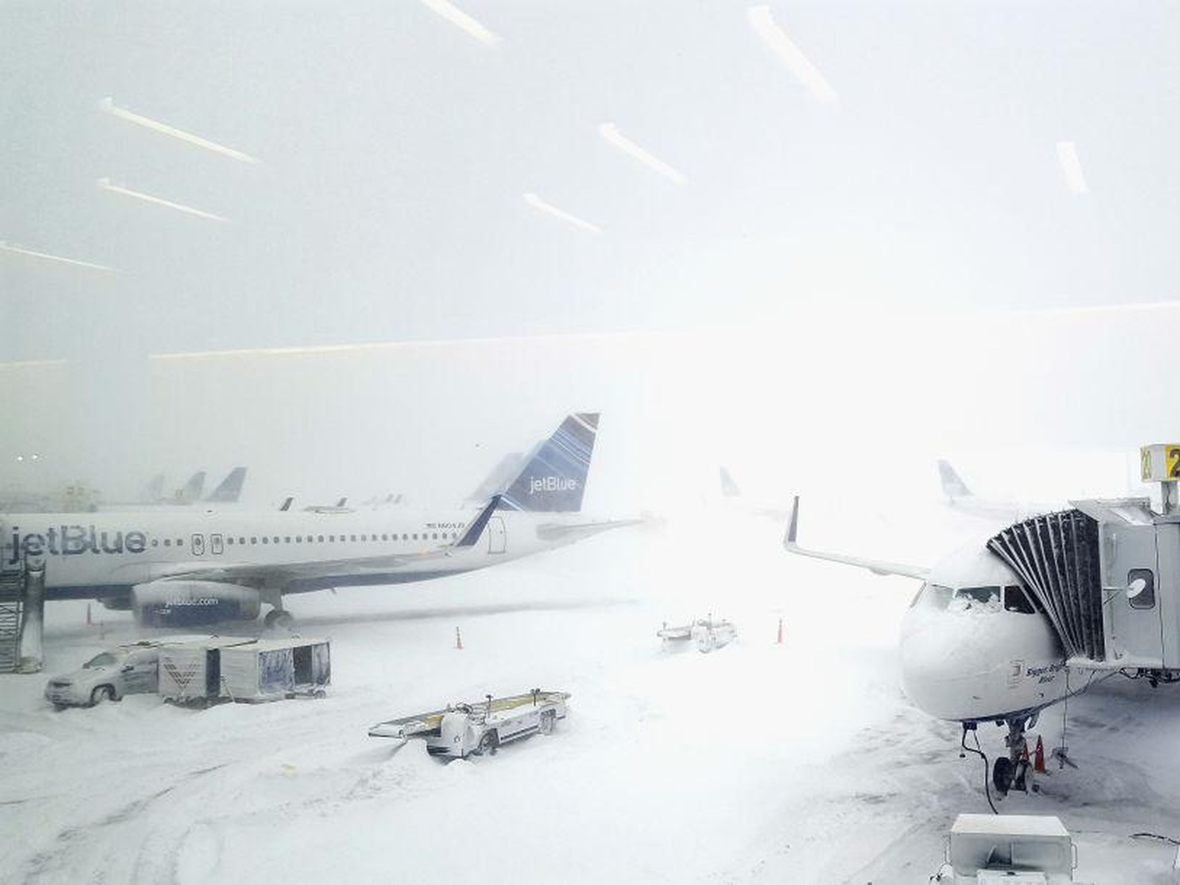 A bomb cyclone snowstorm shut down John F. Kennedy International Airport (January)