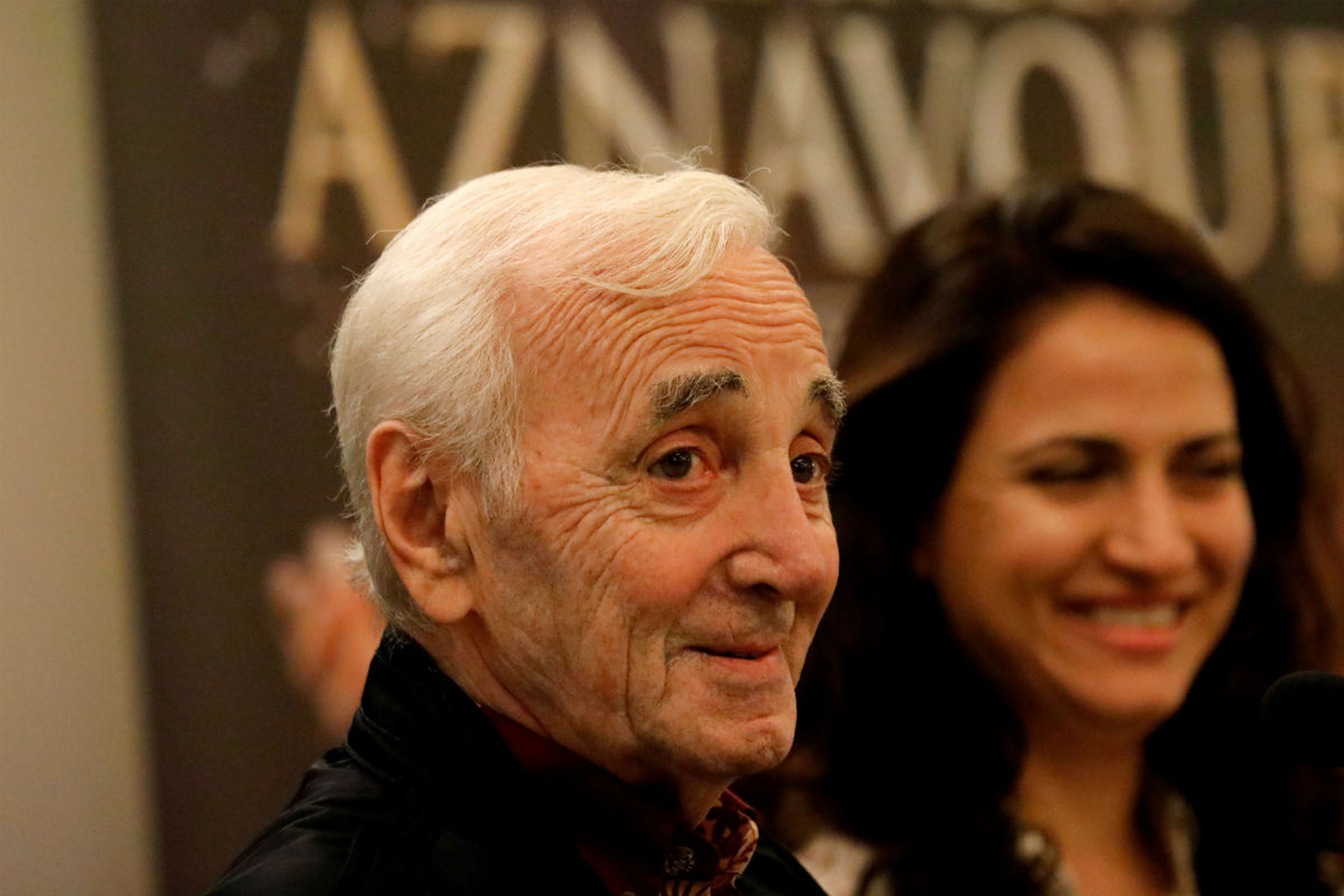 El cantante Charles Aznavour, durante una presentación.
