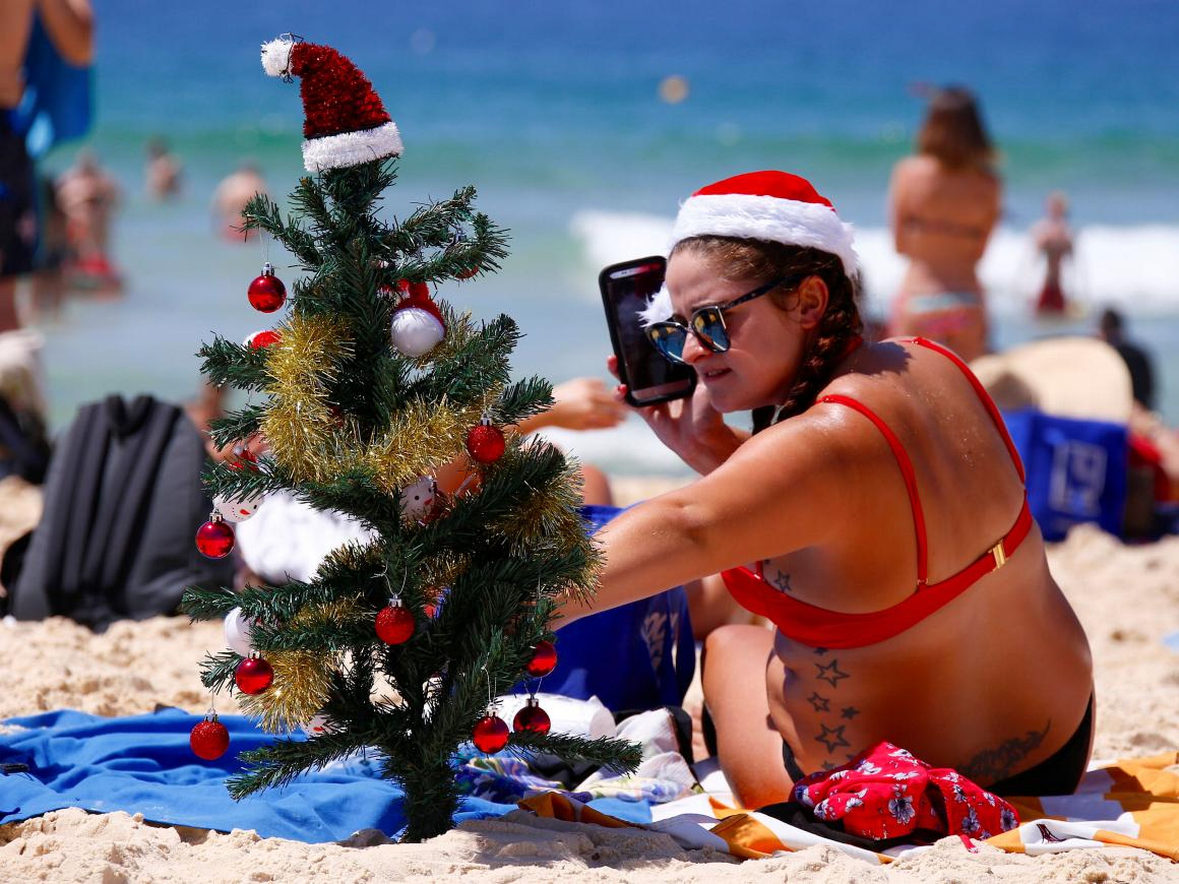 Christmas Day at Sydney's Bondi Beach in Australia, December 25, 2016.