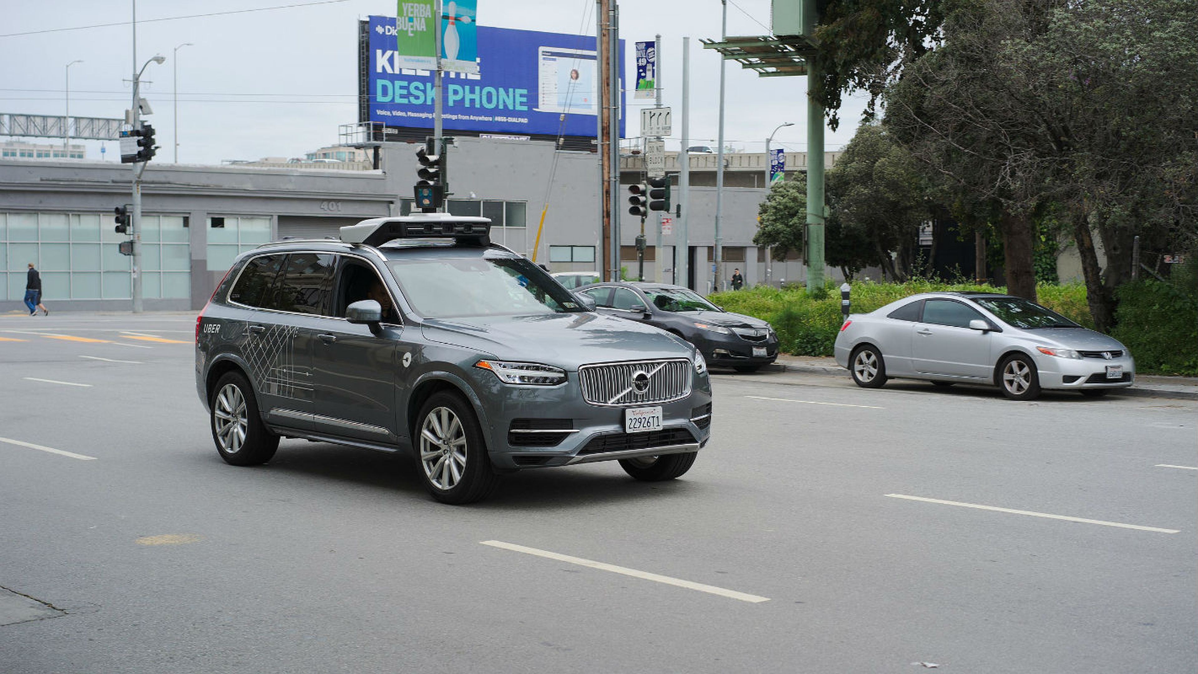 Un coche autónomo de Uber en San Francisco.