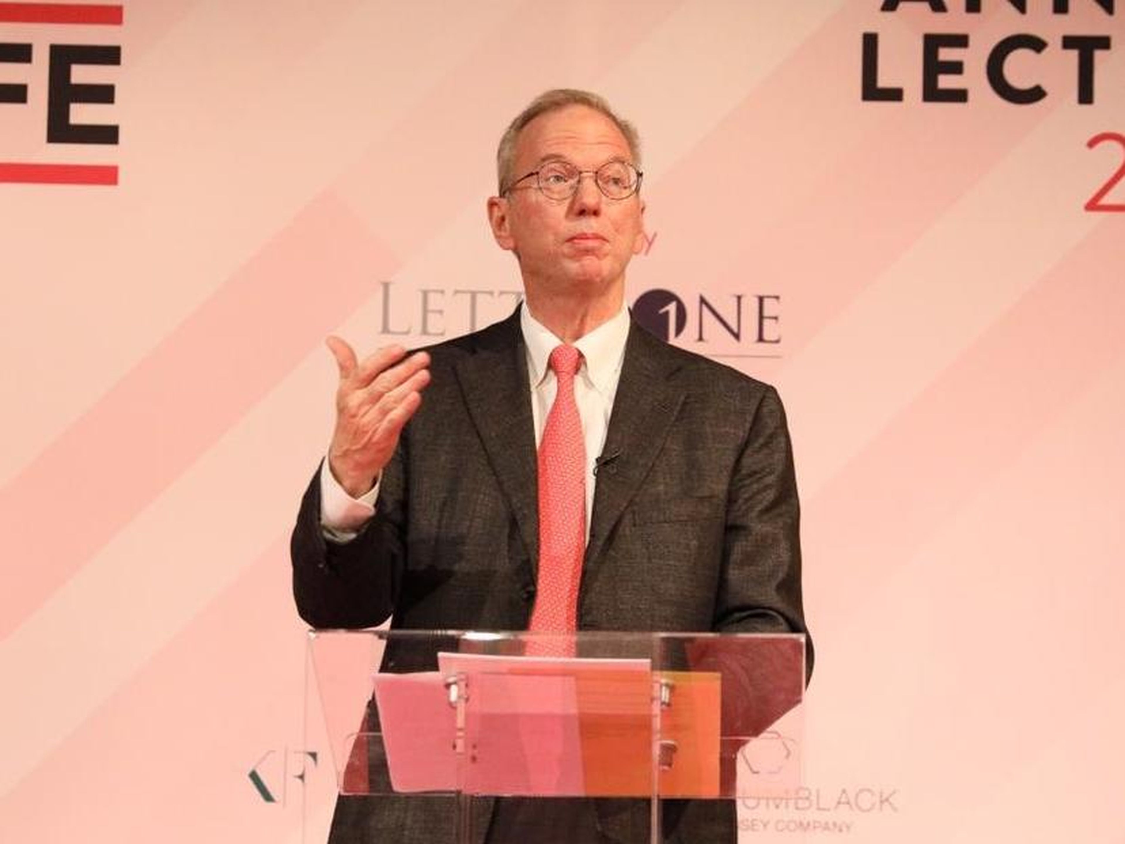 Eric Schmidt gave the Centre for Entrepreneurs lecture in London.