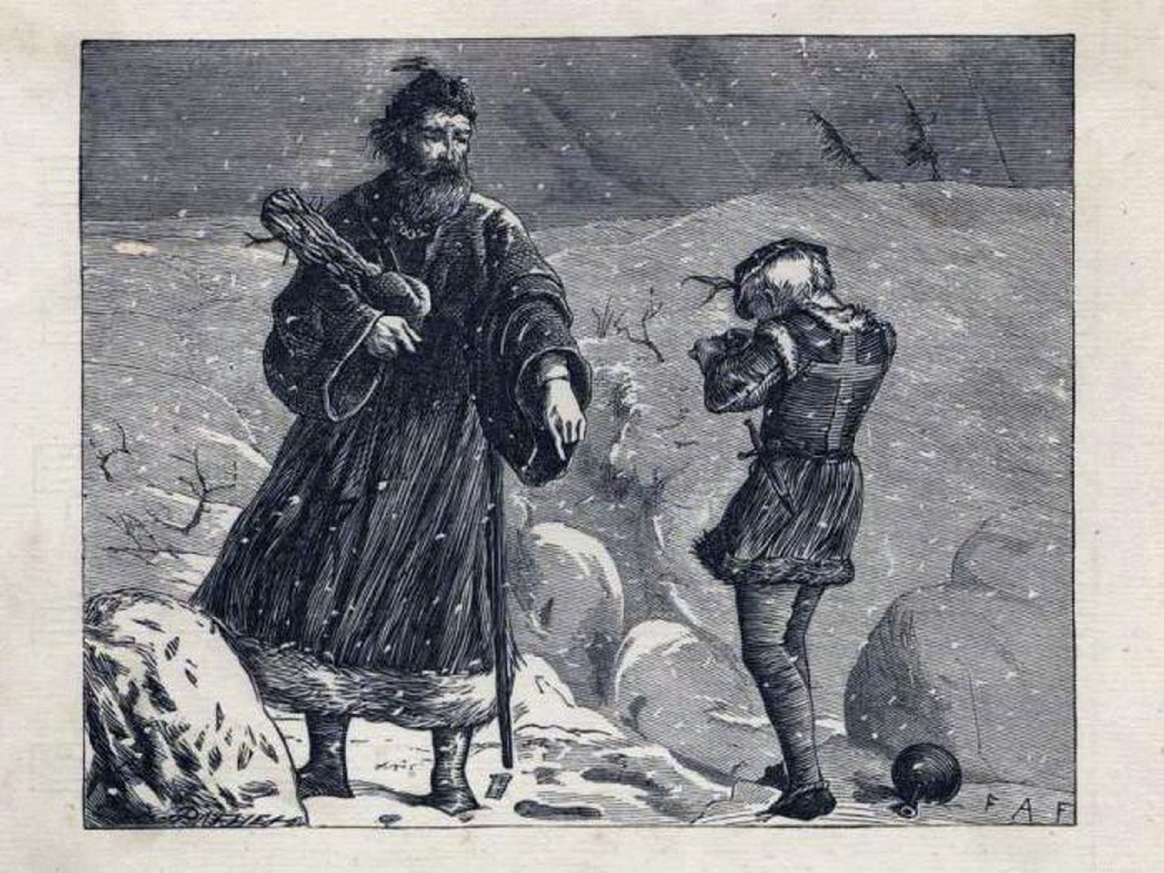 Una ilustración del Buen Rey Venceslao.