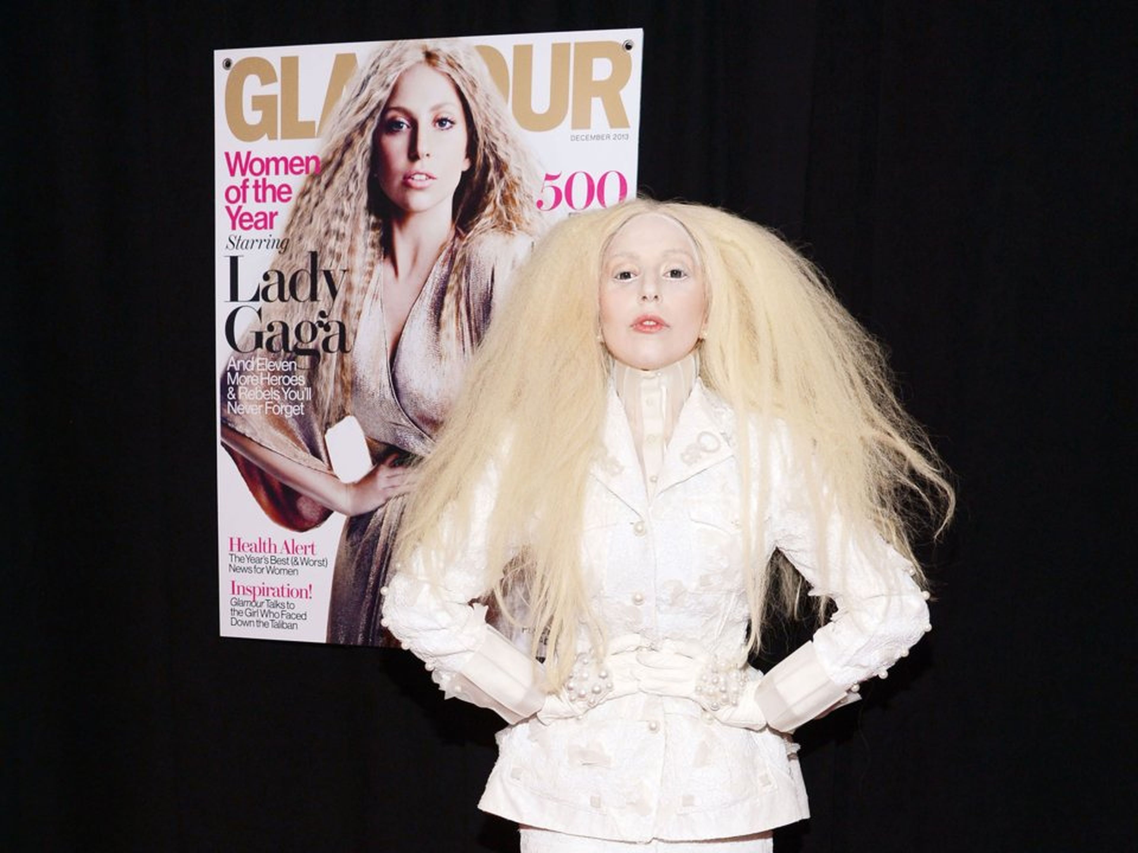 Lady Gaga en los premios Mujer del año de Glamour de 2013.