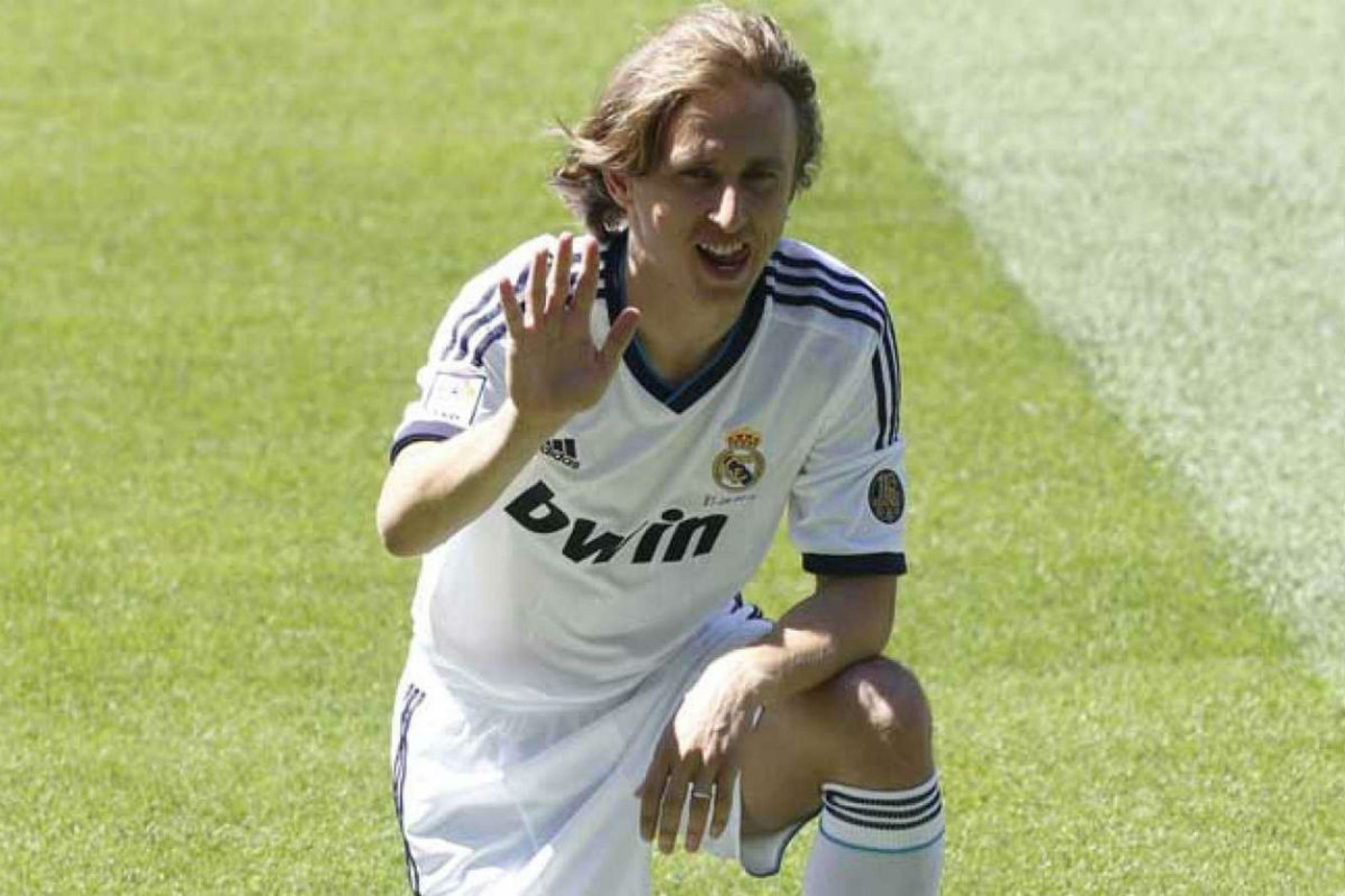 Luka Modric, en su presentación con el Real Madrid.
