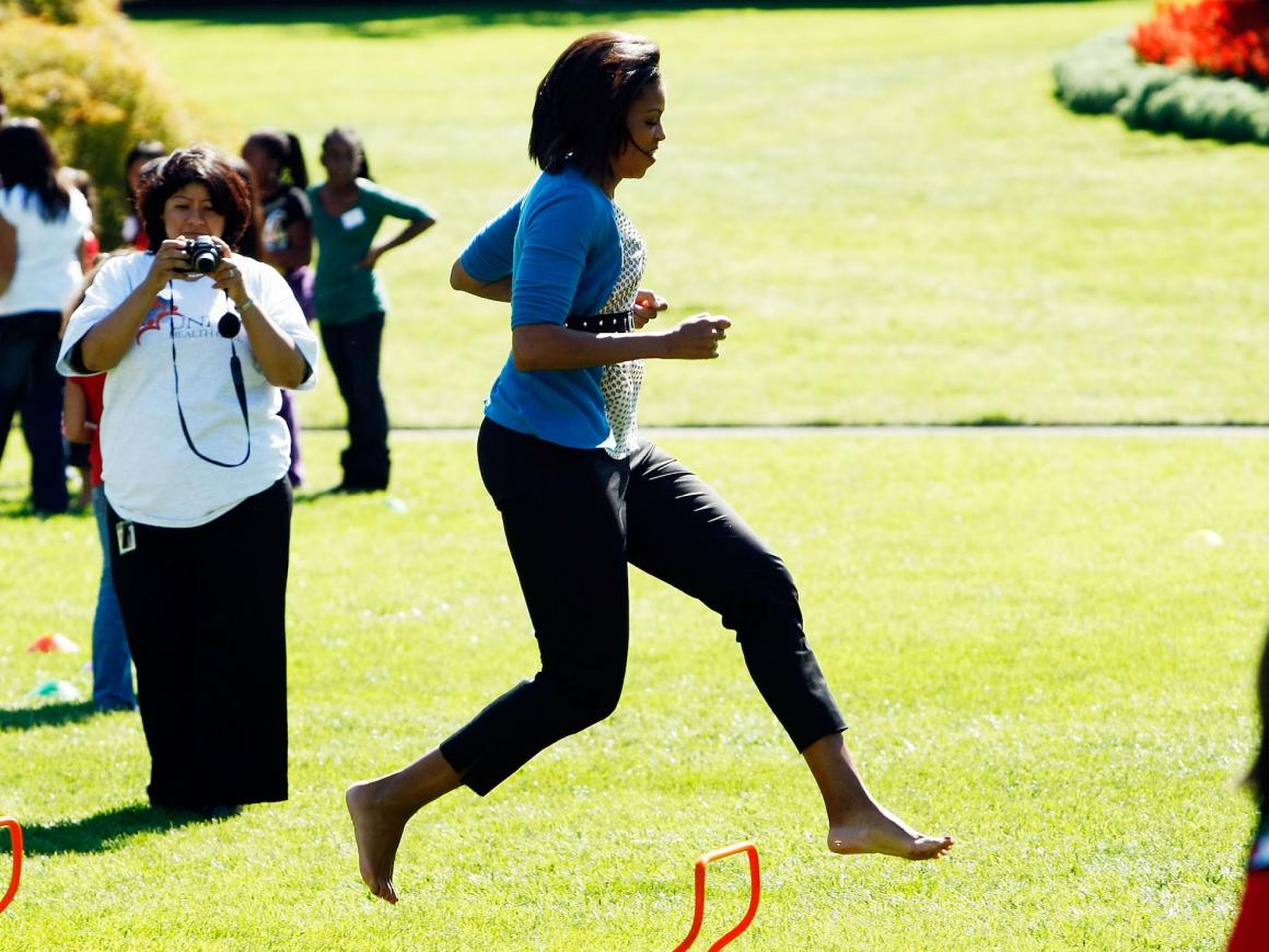 Michelle Obama runs