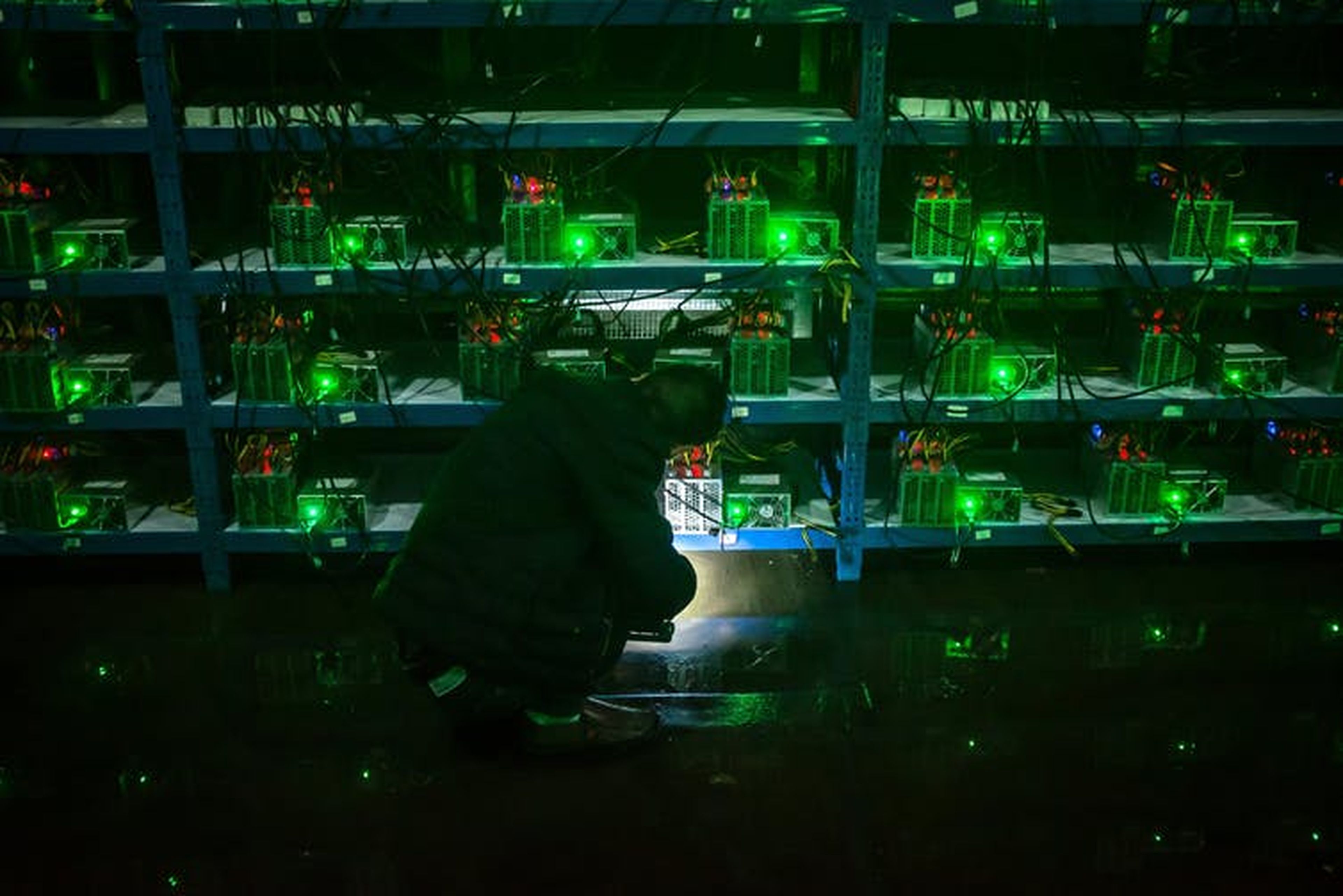Una mina de Bitcoin en China.