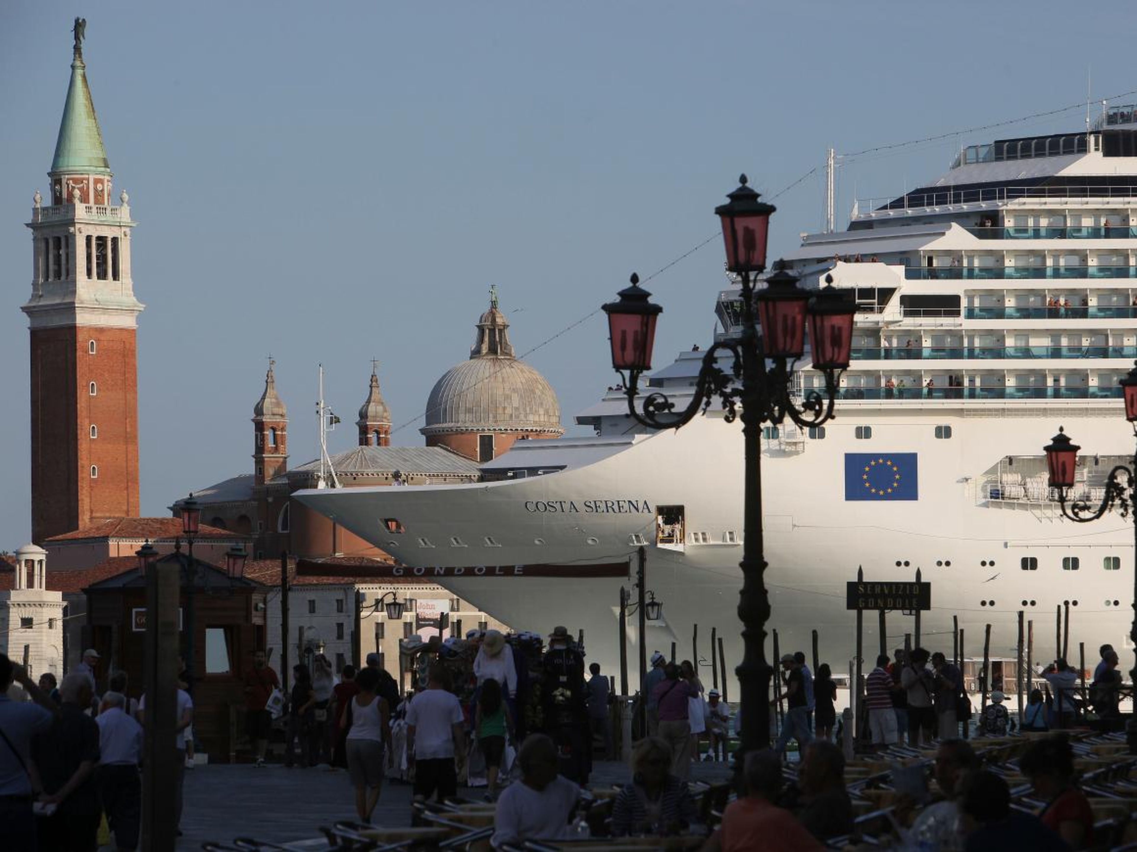 In November 2017, it was announced that Venice would block these cruise ships from passing through the Grand Canal by Venice's iconic square, Piazza San Marco.