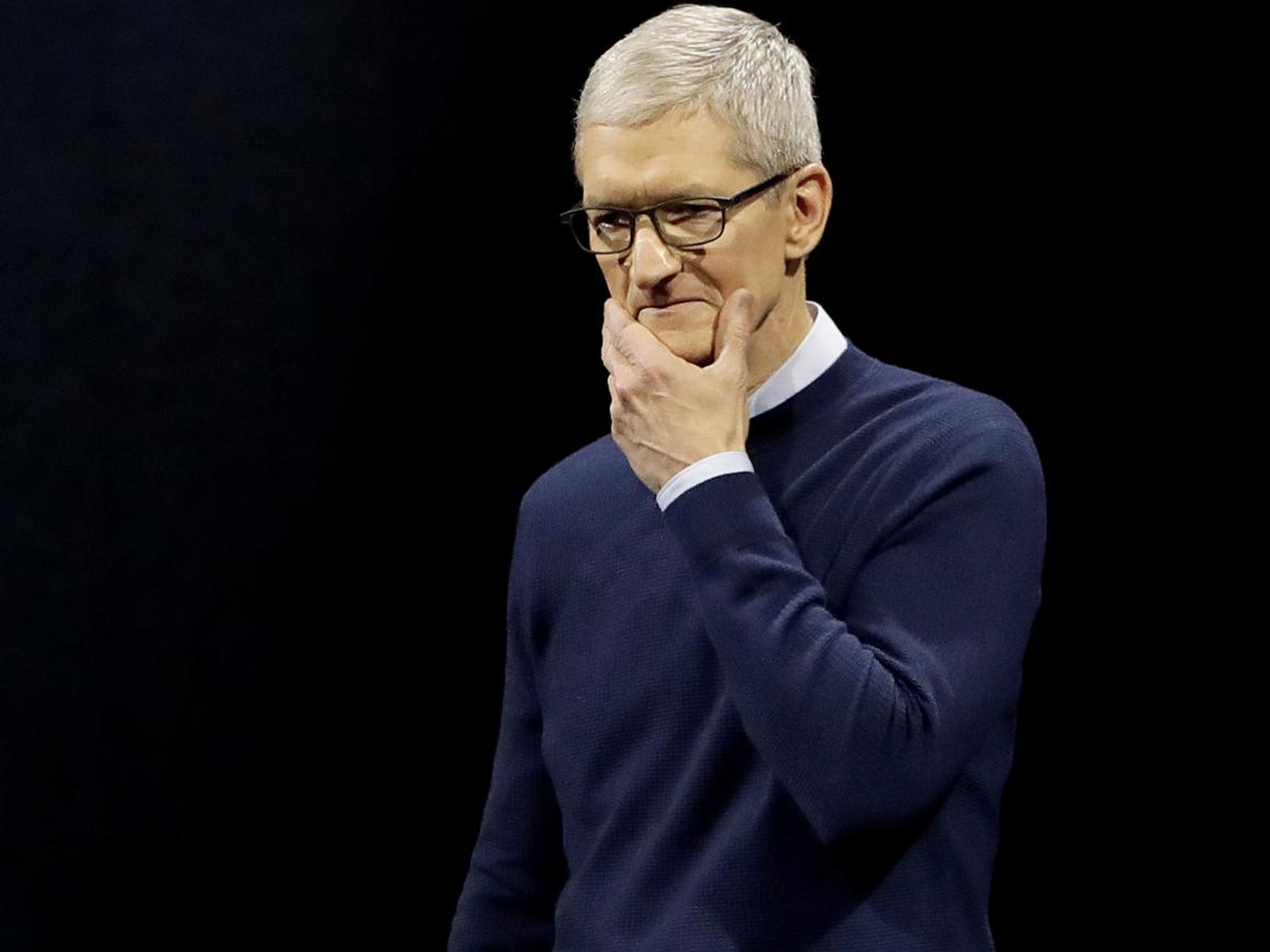 Tim Cook, CEO of Apple, which is reportedly seeing disappointing sales of its latest iPhones.