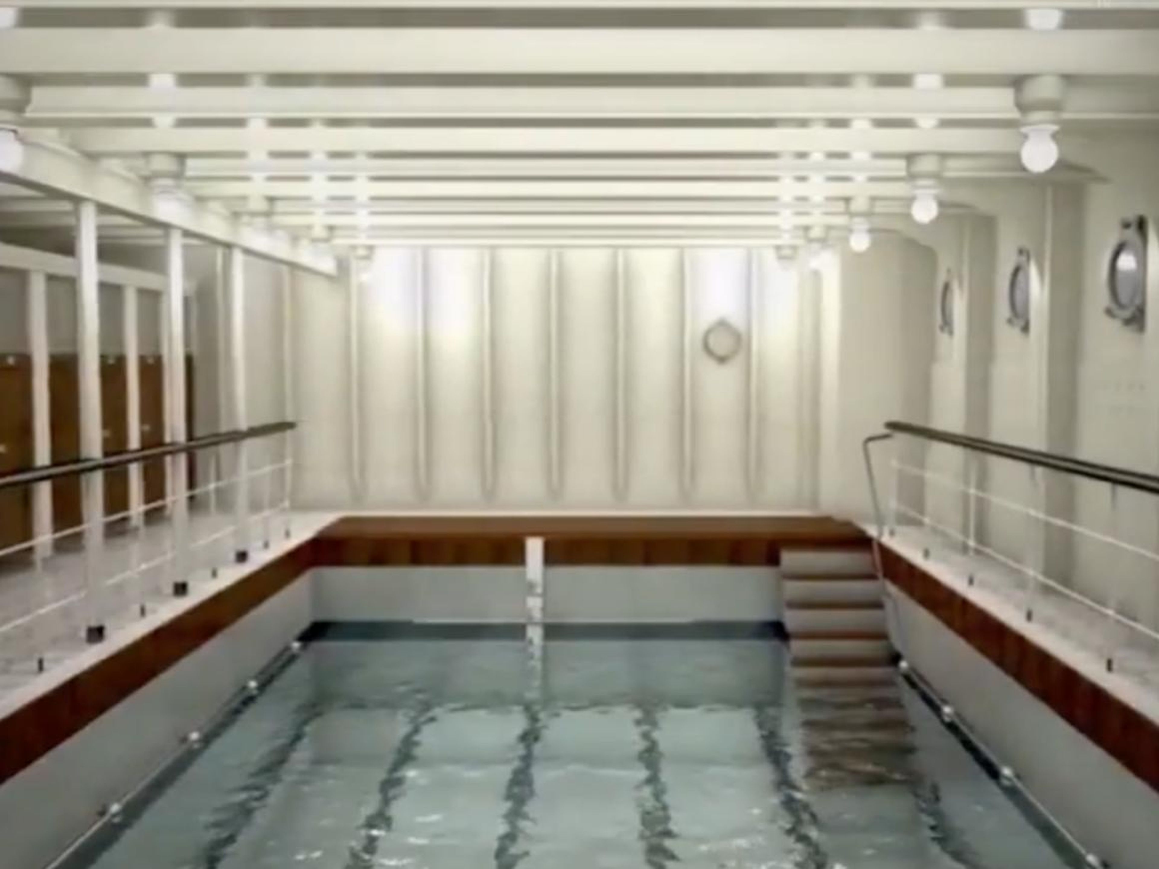 The Titanic ll would have a similar pool, porthole windows included.