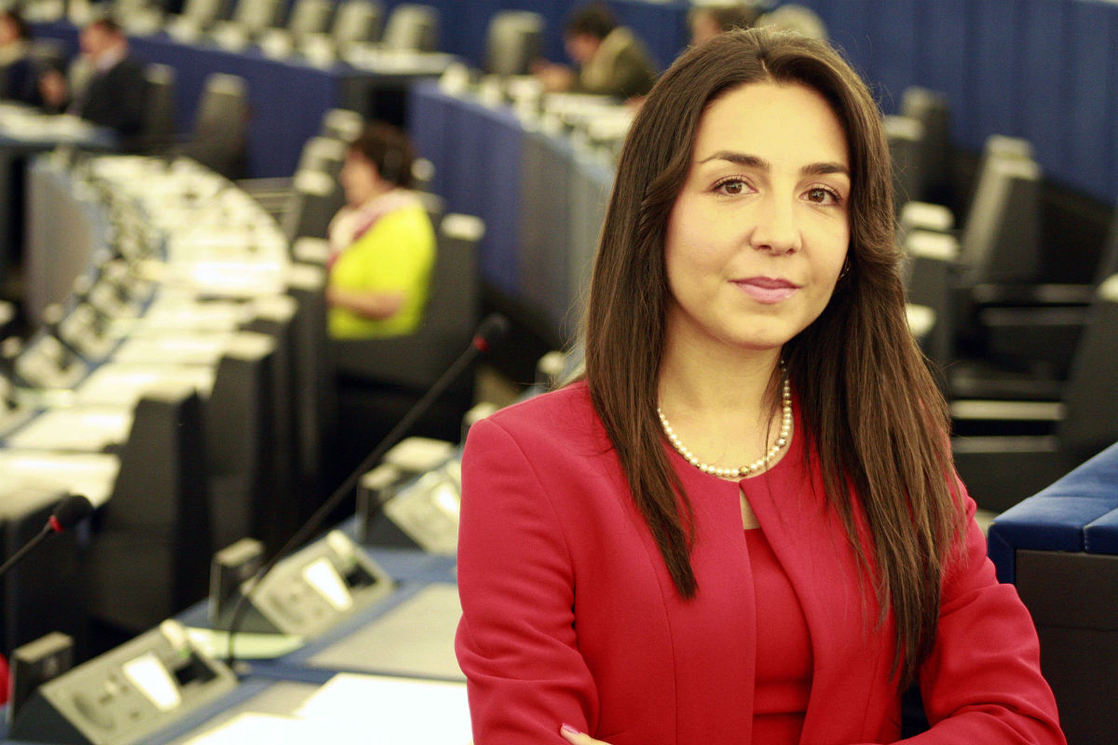 Claudia Tapardel en el Parlamento Europeo.