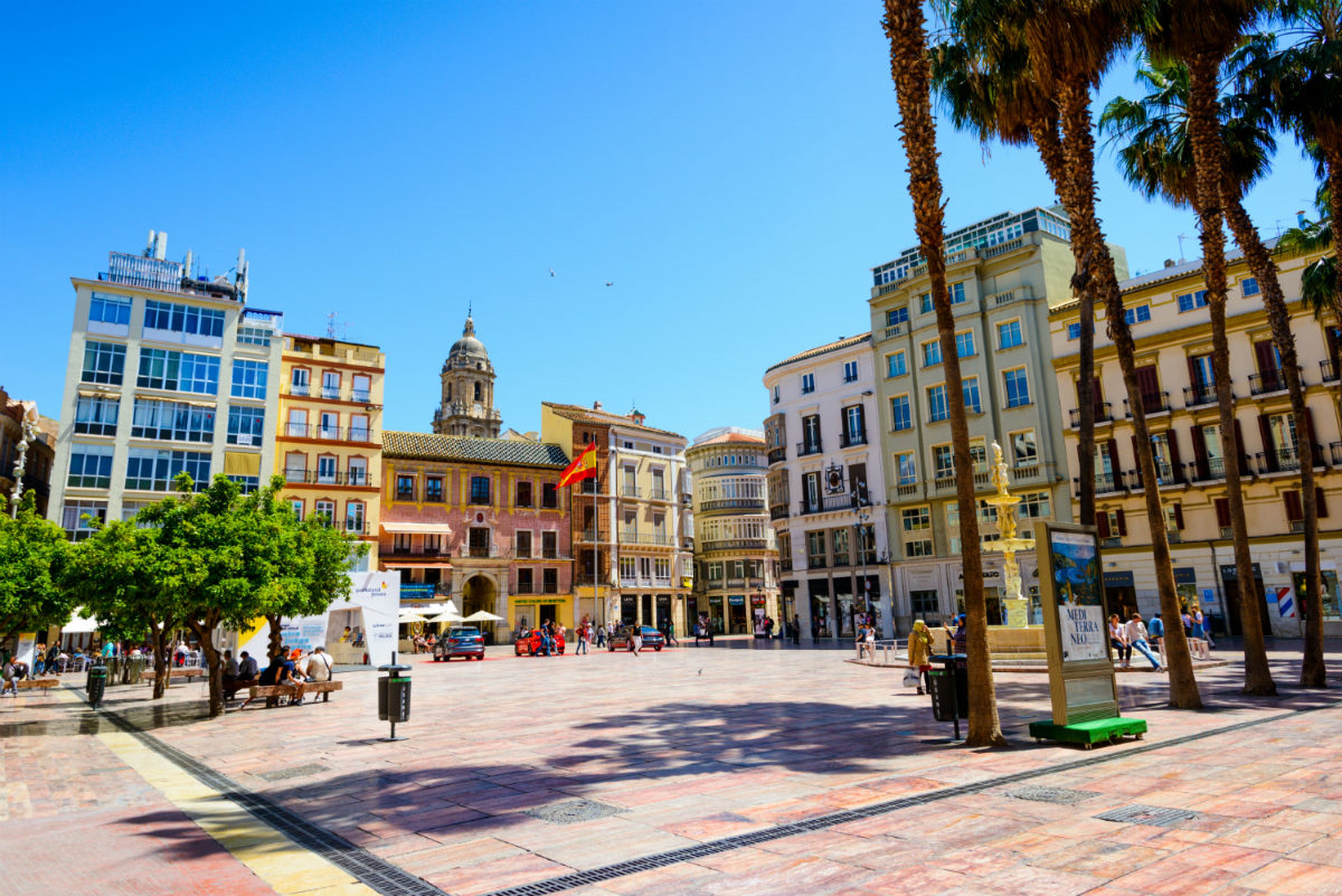Plaza de la Constitución, Málaga, Andalucía, España
