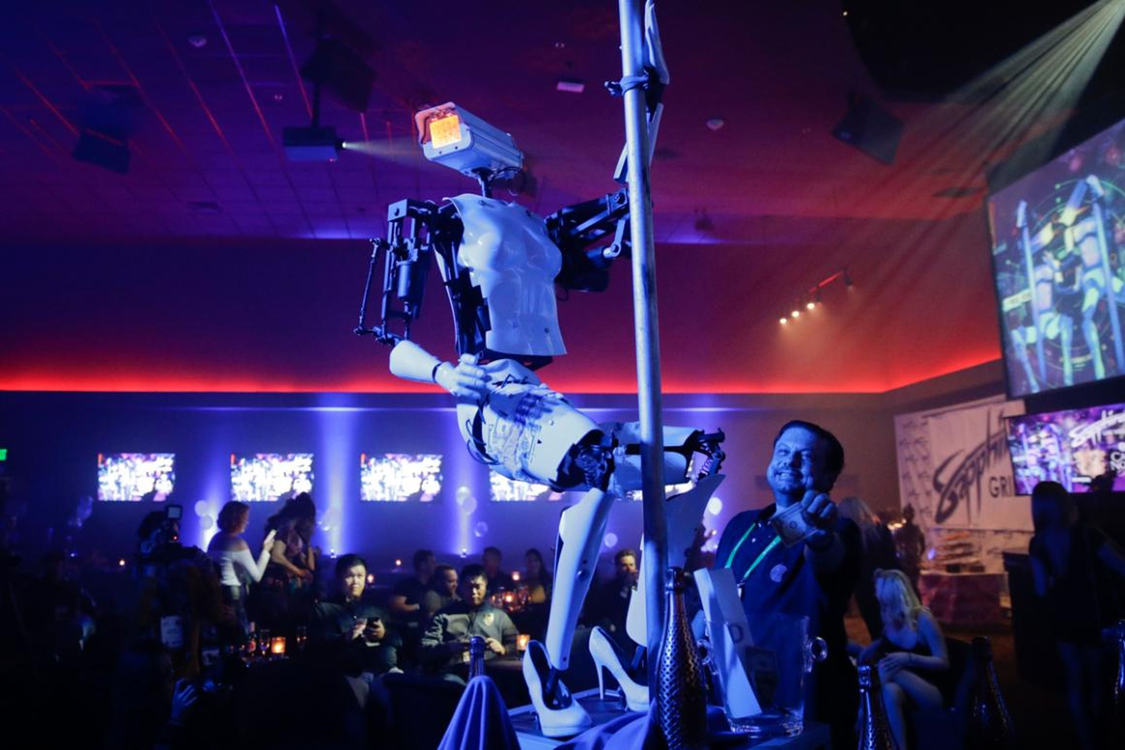 And because who could forget, here's the pole-dancing robot from CES 2018.