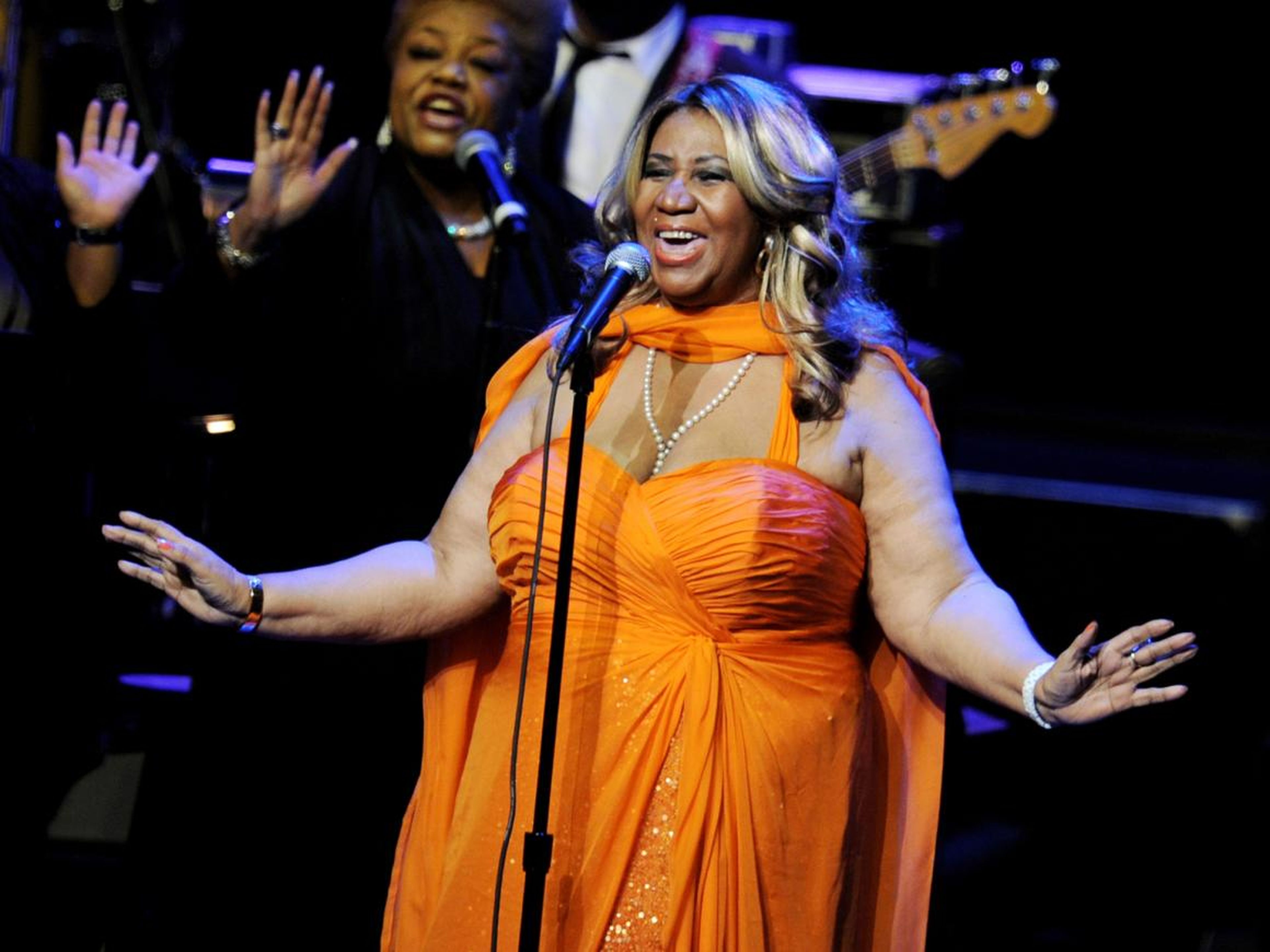 Aretha Franklin was first female inducted into the Rock and Roll Hall of Fame in 1987.