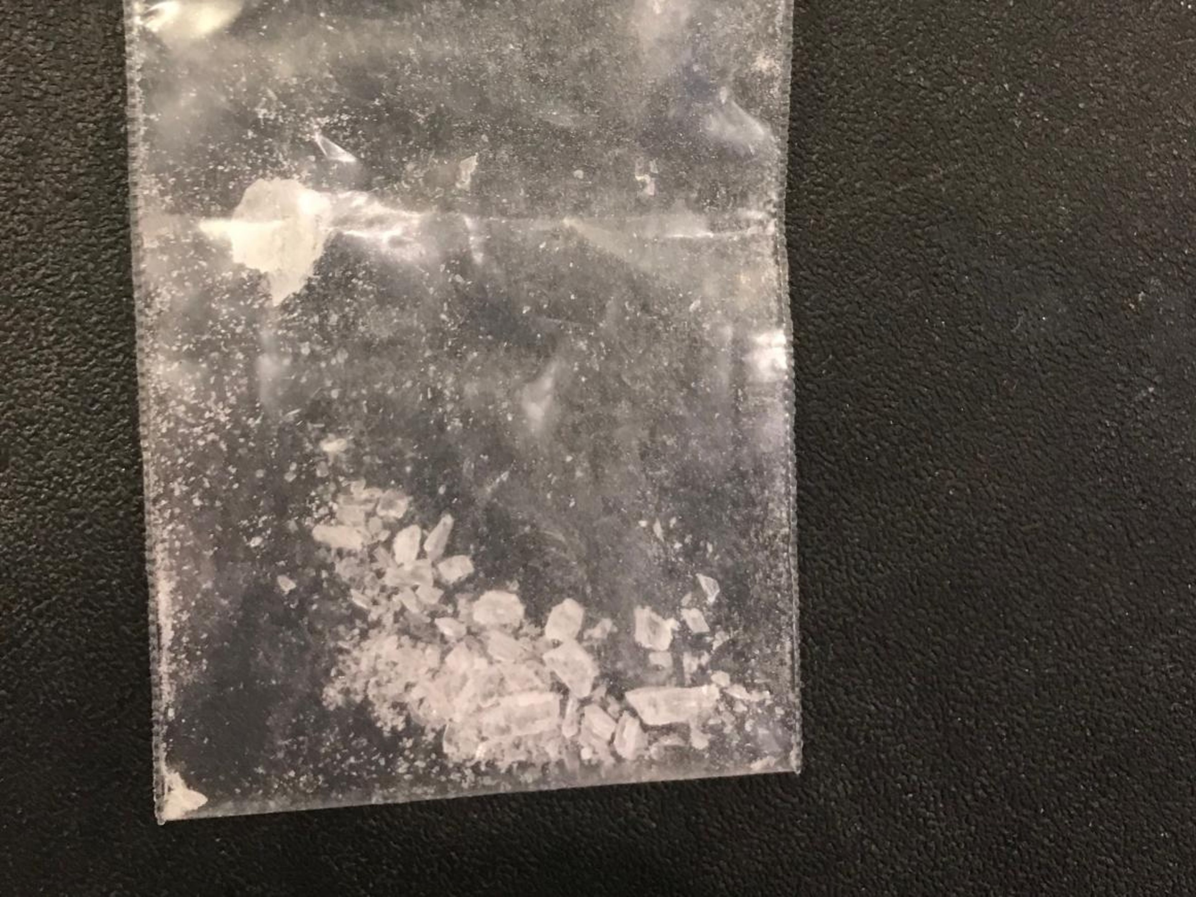 A baggy found in a Starbucks bathroom in December 2018.