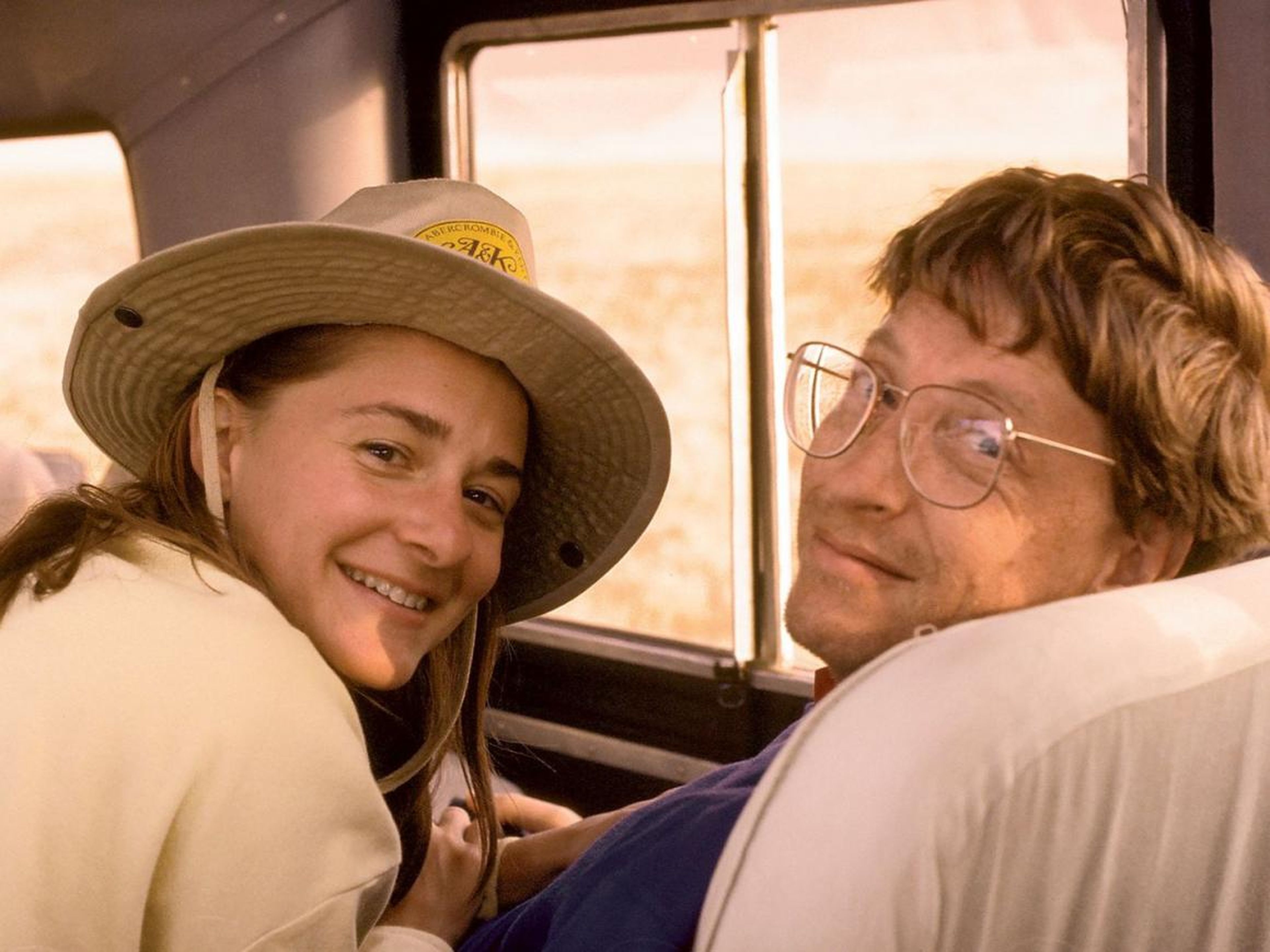 Bill and Melinda Gates on their first trip to Africa in 1993.
