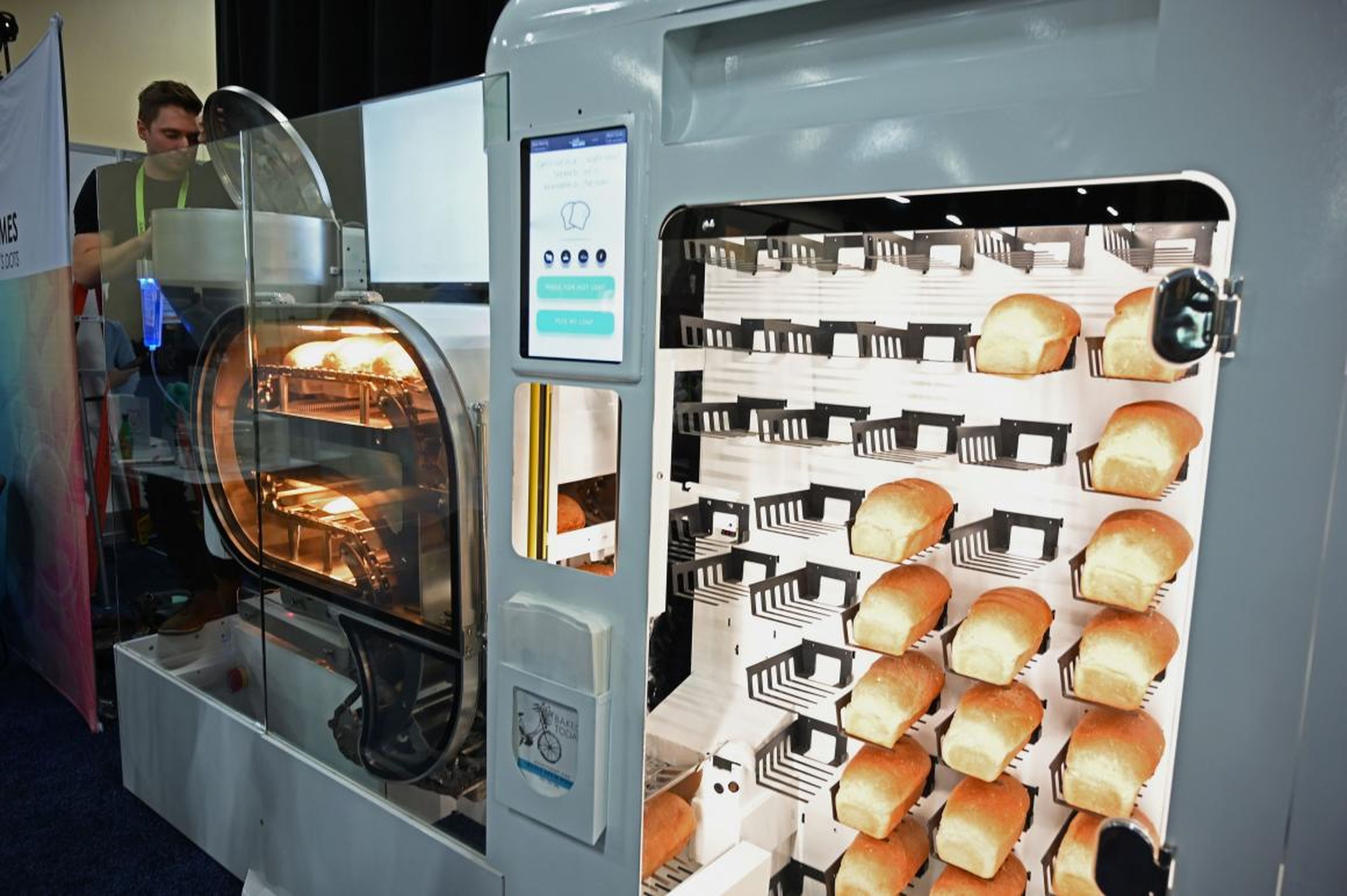 The Bread Bot is a fully automated bread-making machine that can turn out a loaf of bread every six minutes.