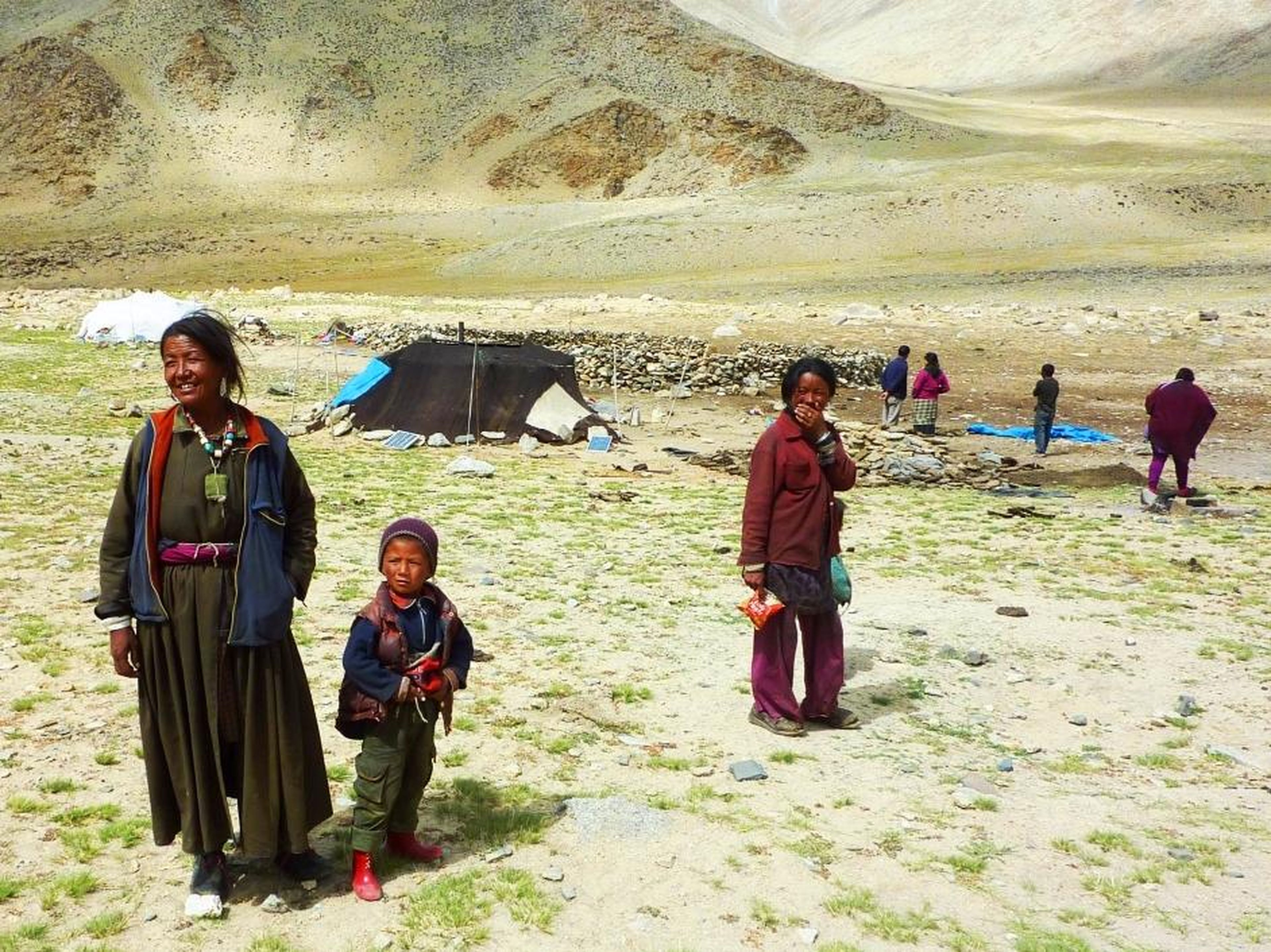 Nómadas en Chatang, Tíbet.