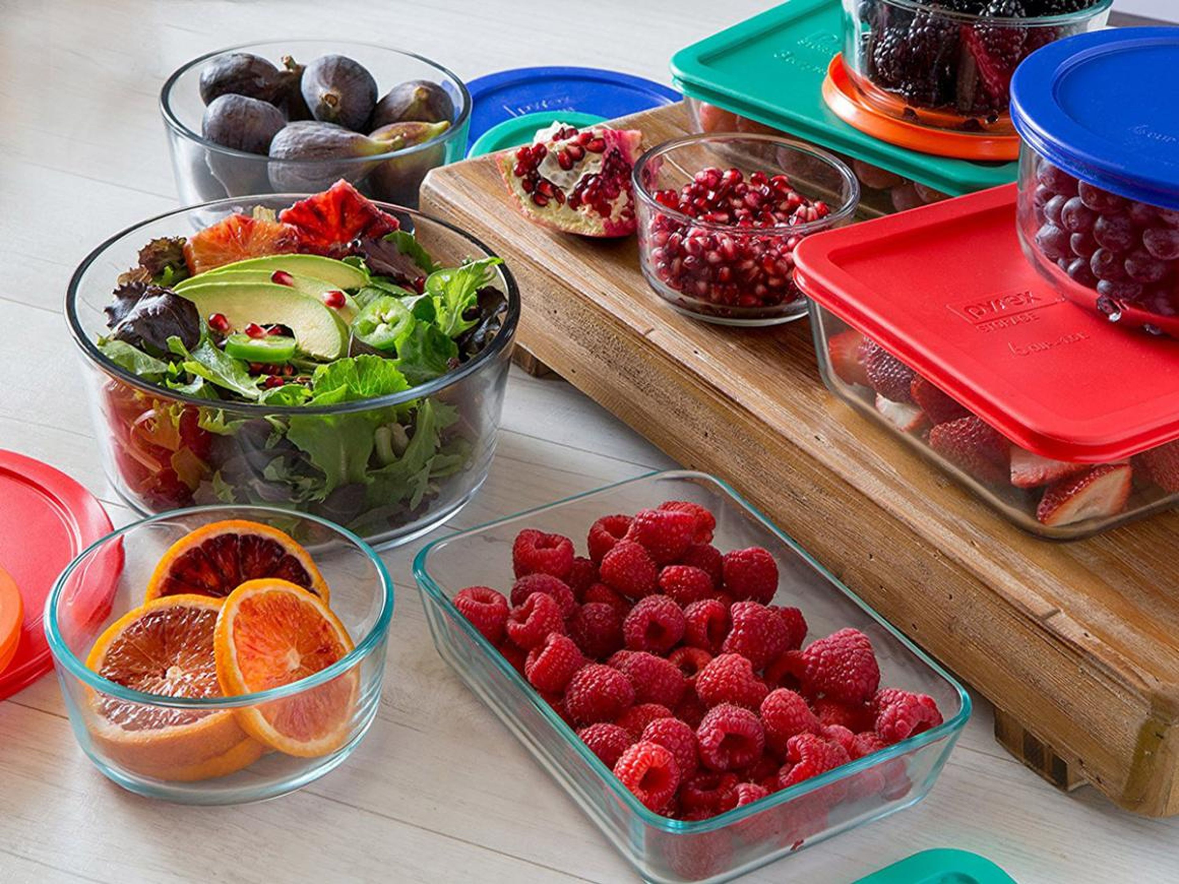 Glass food storage containers