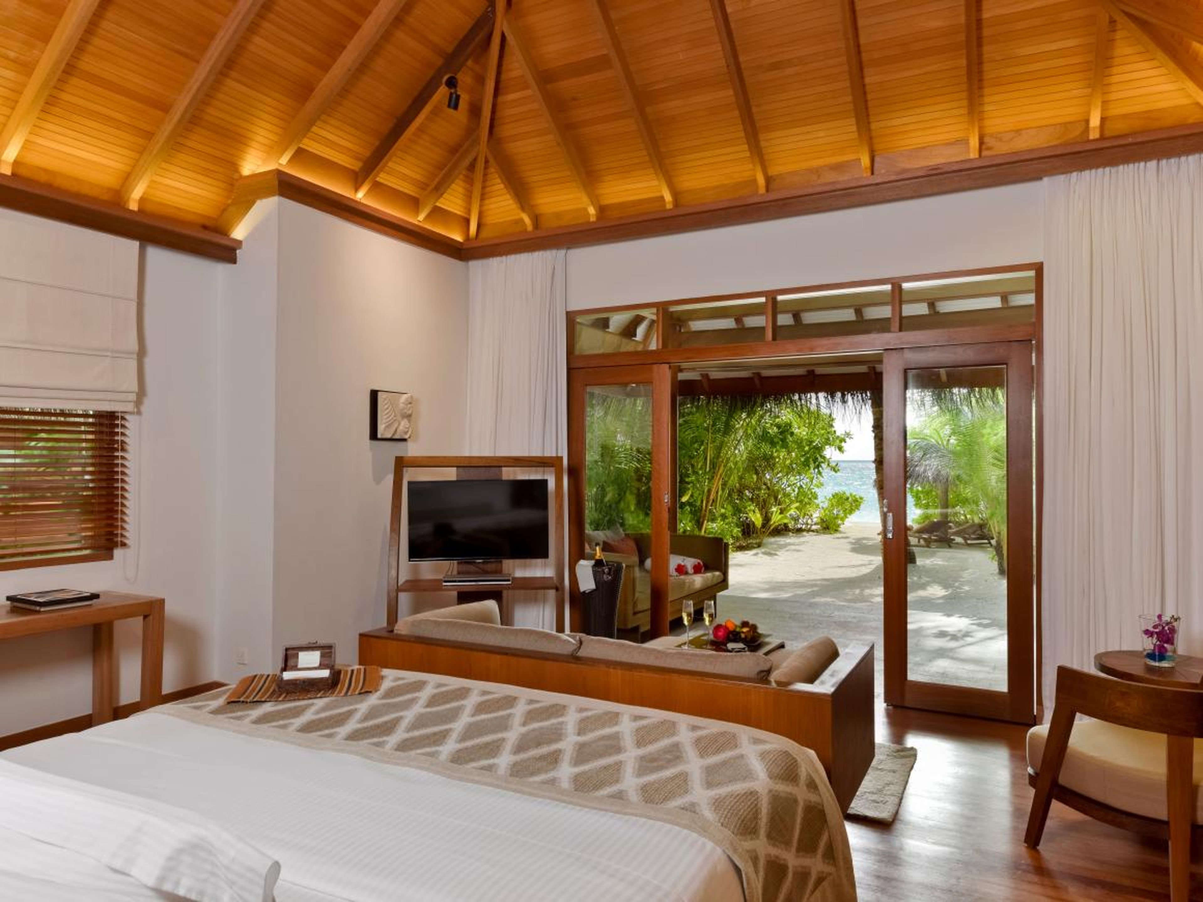 Guests can choose from several different types of villas, starting with one of the 24 Deluxe Villas, which offer 958 square feet of living space ...
