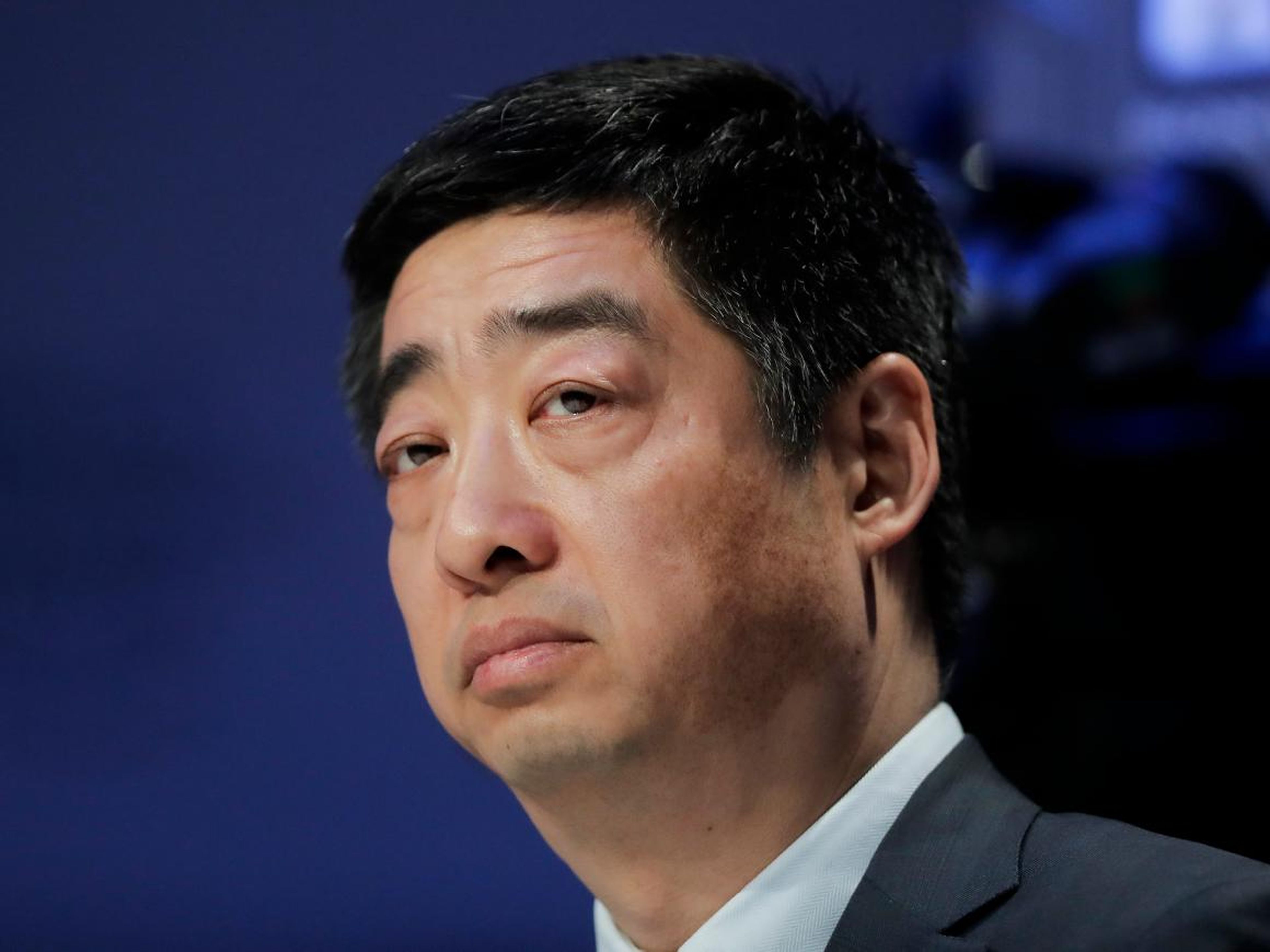 Ken Hu, presidente rotativo de Huawei, en el Foro Económico Mundial de Davos
