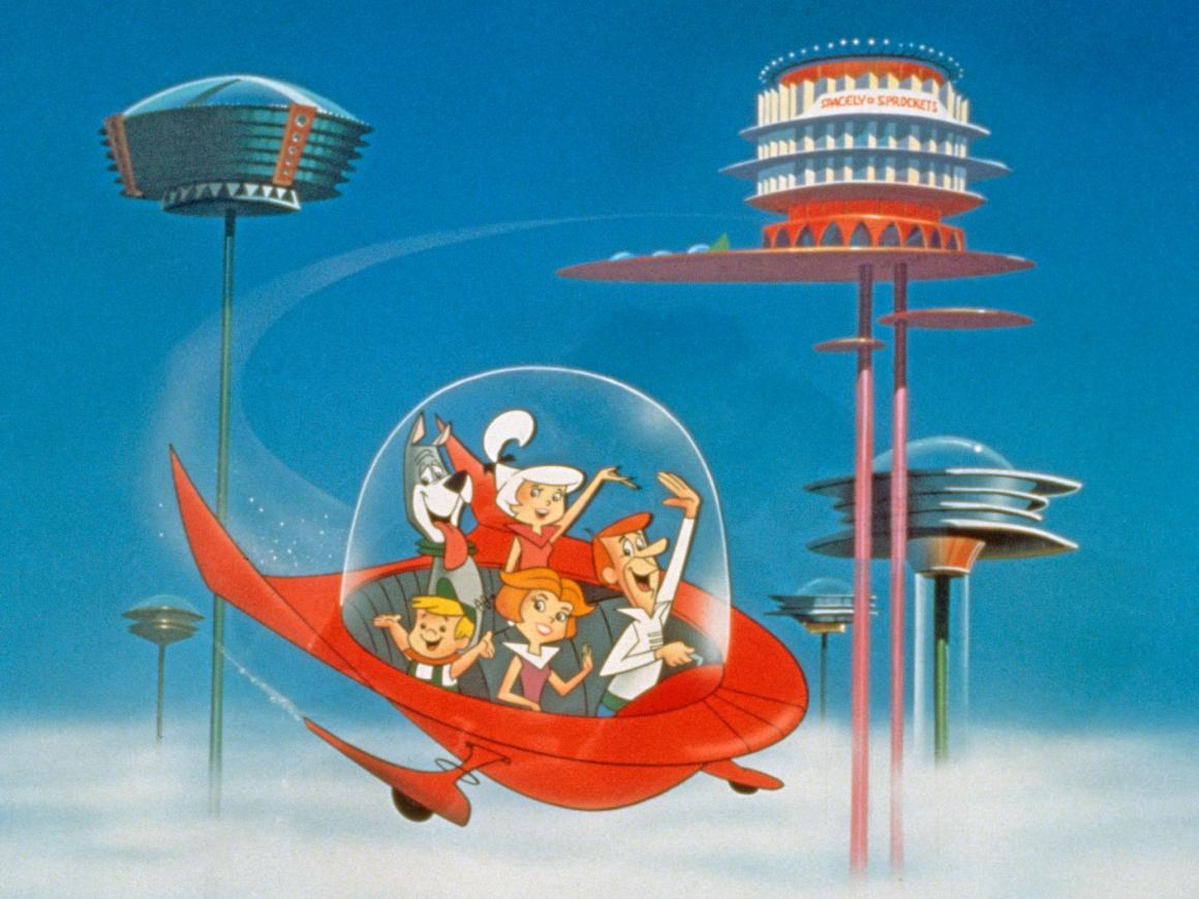 Imagen de la serie animada de televisión "Los Supersónicos", alrededor de 1962.