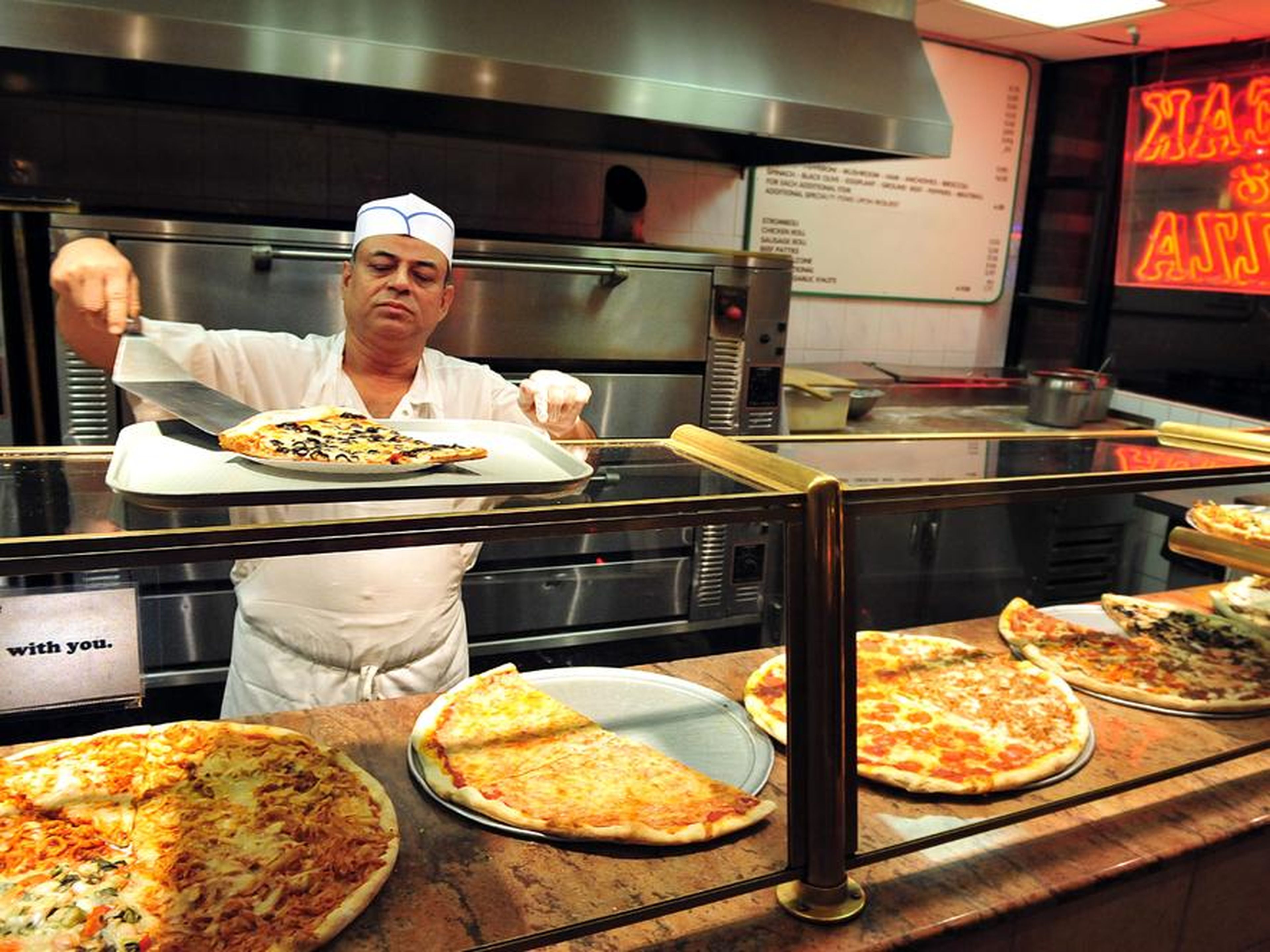 Hay un montón de opciones para comer pizza en Nueva York.