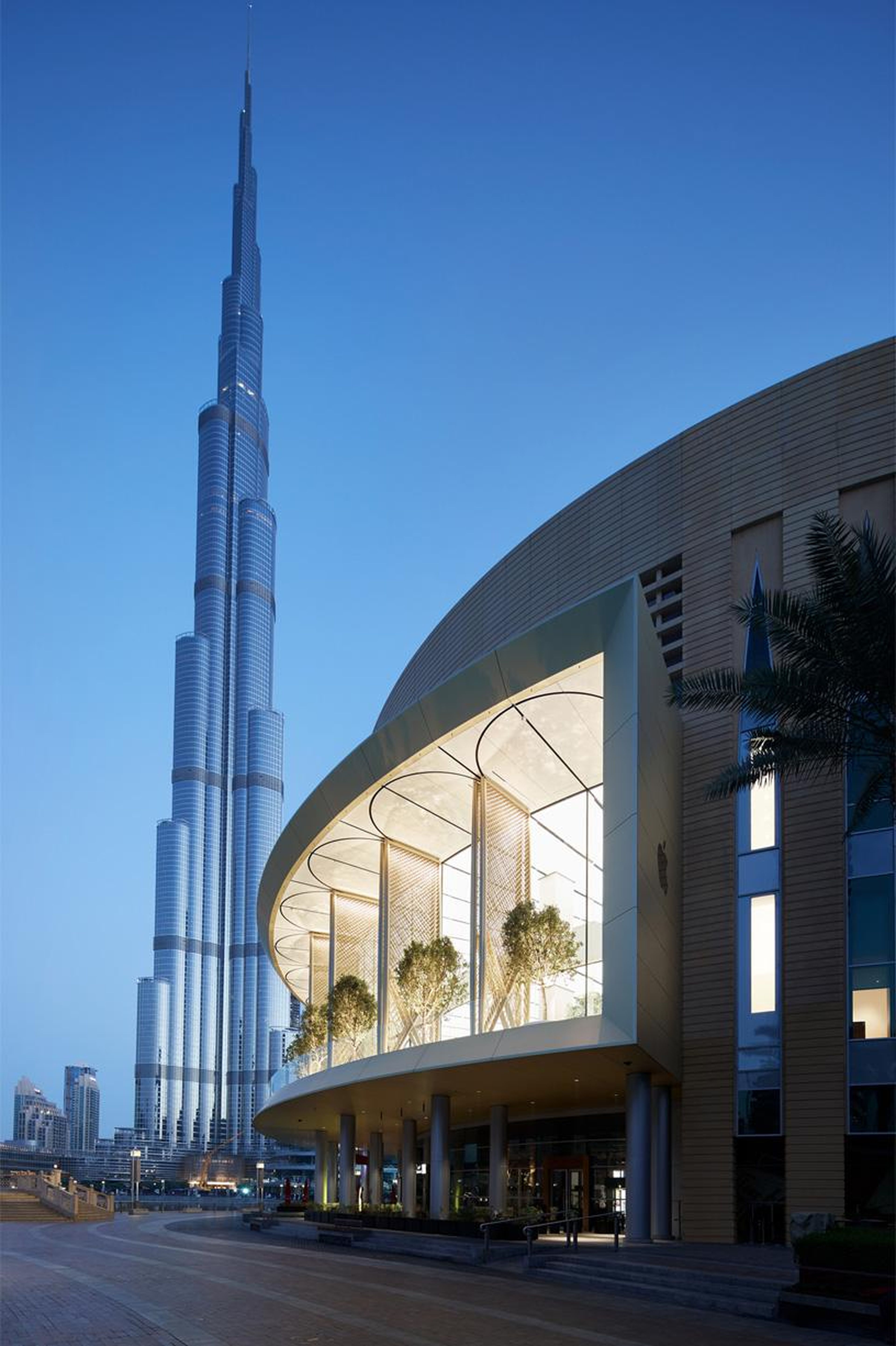 Steps away from the world's tallest building, the Burj Khalifa, is one of Apple's two Dubai locations.