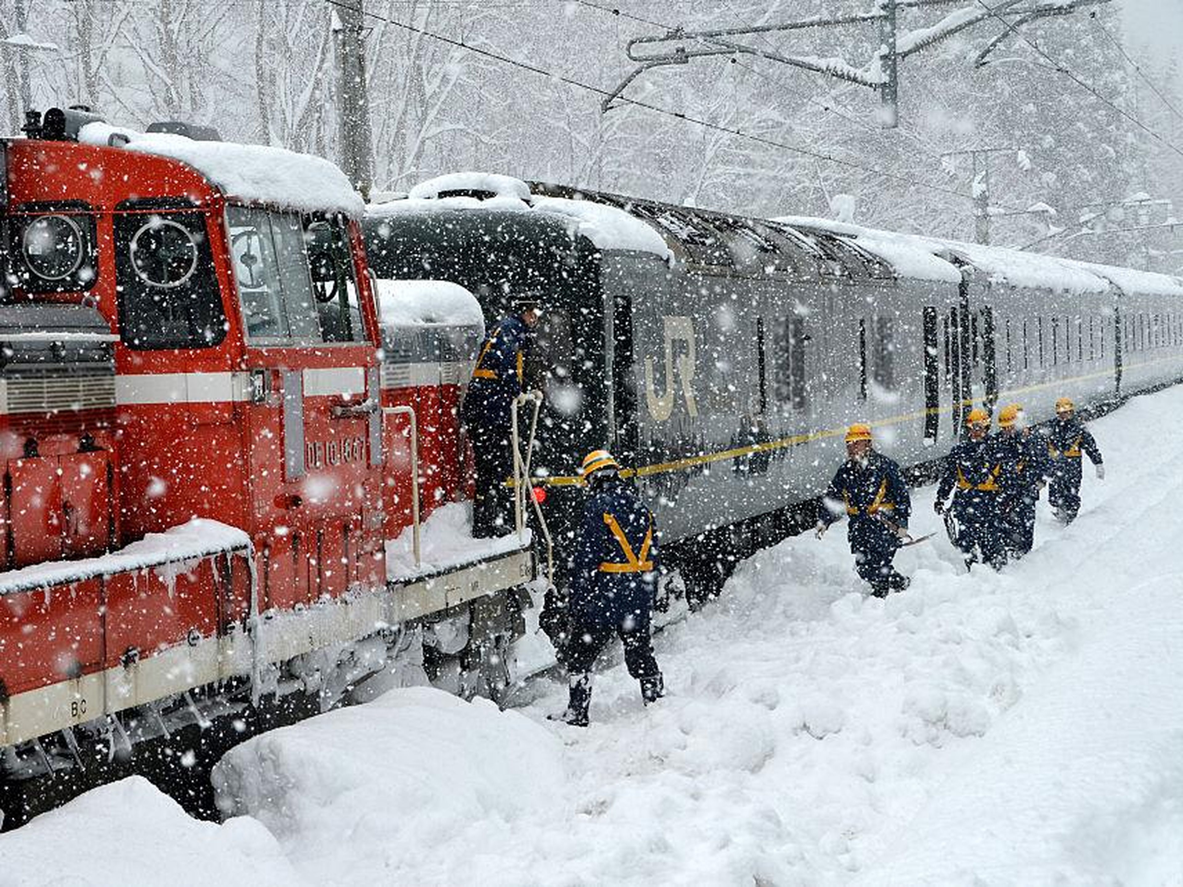 While there's a chance you could be snowed in and stuck onboard your train ...