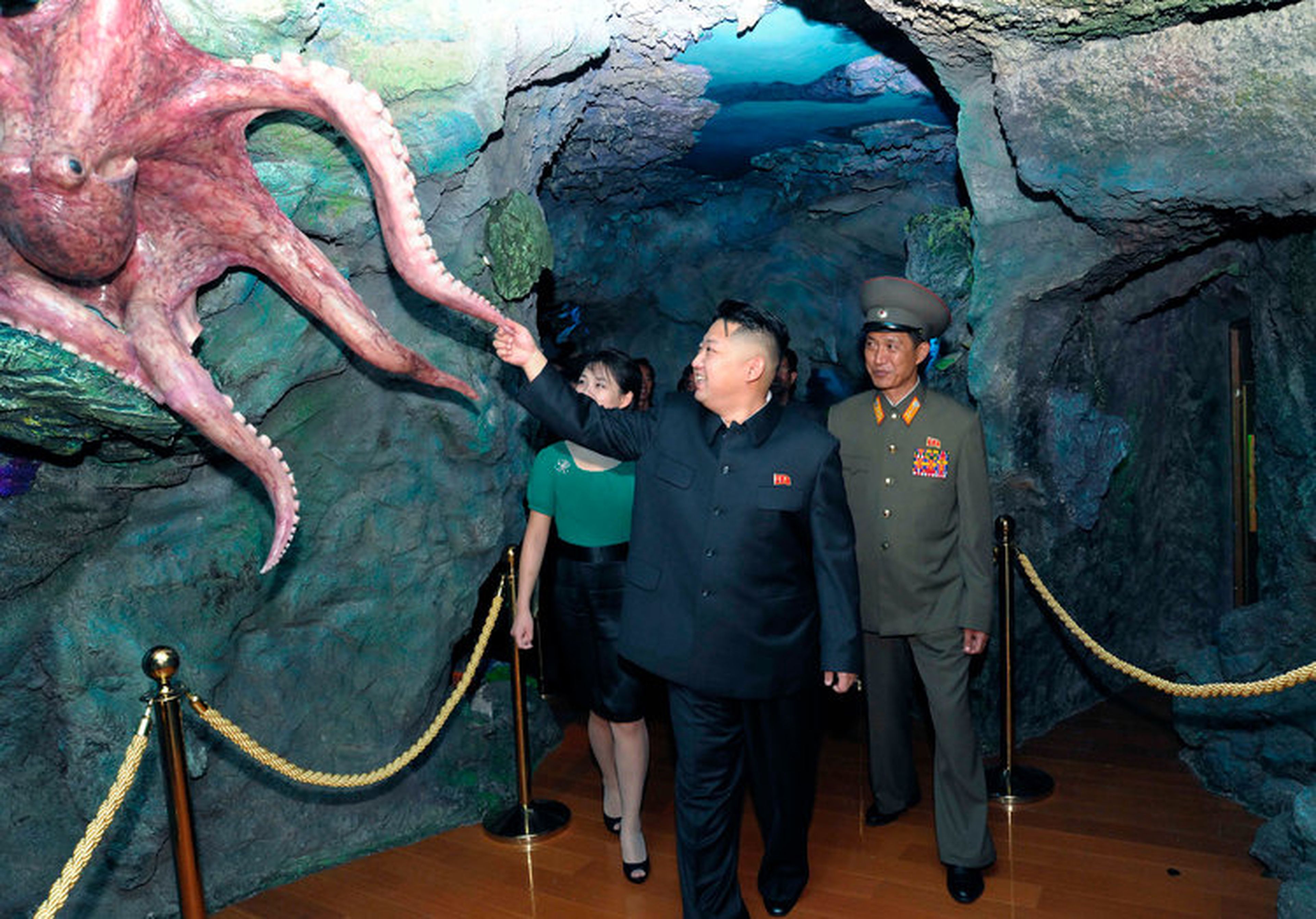Kim Jong Un visitando un parque temático en Corea del Norte