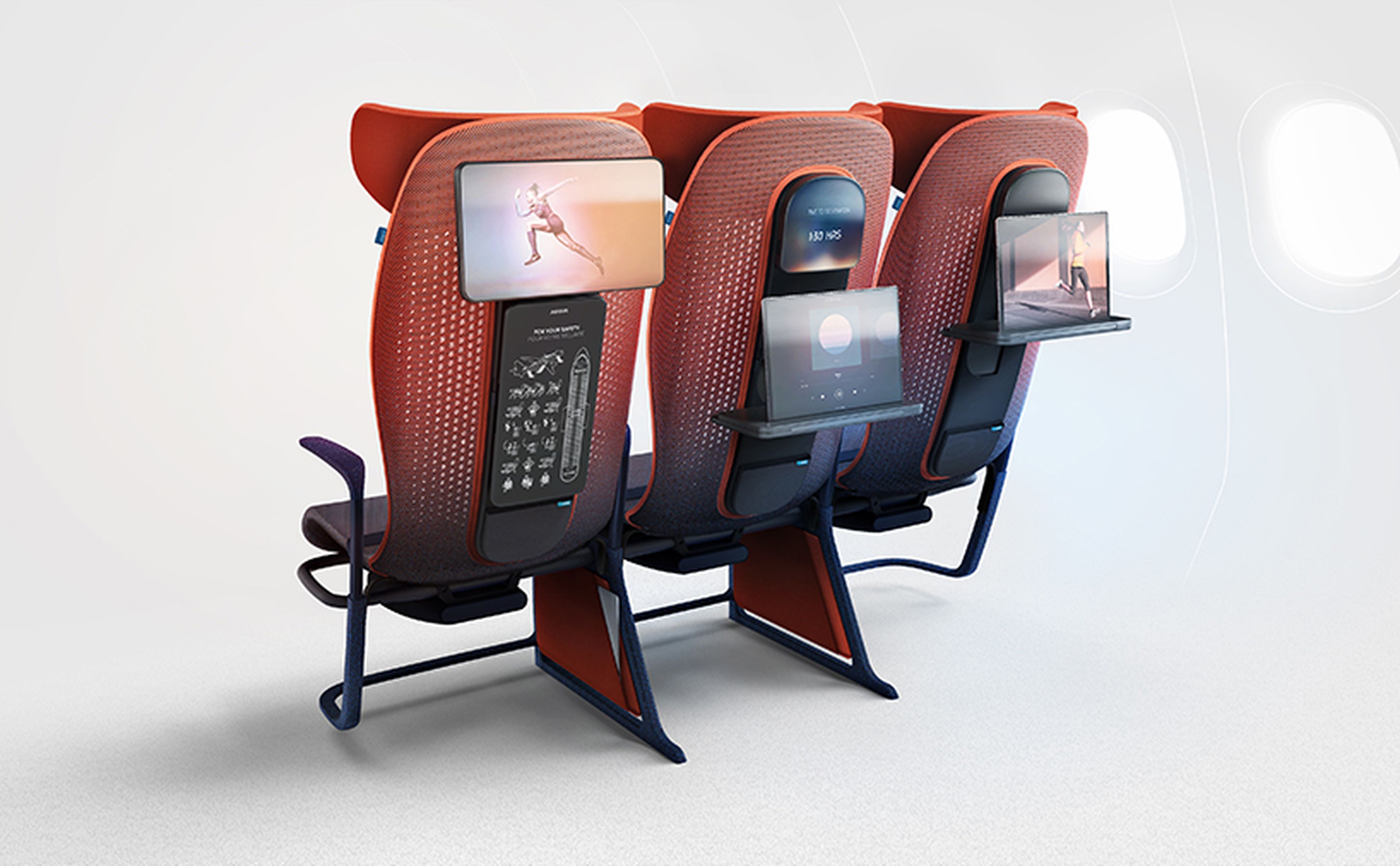 Asientos para clase turista Airbus, diseño Layer