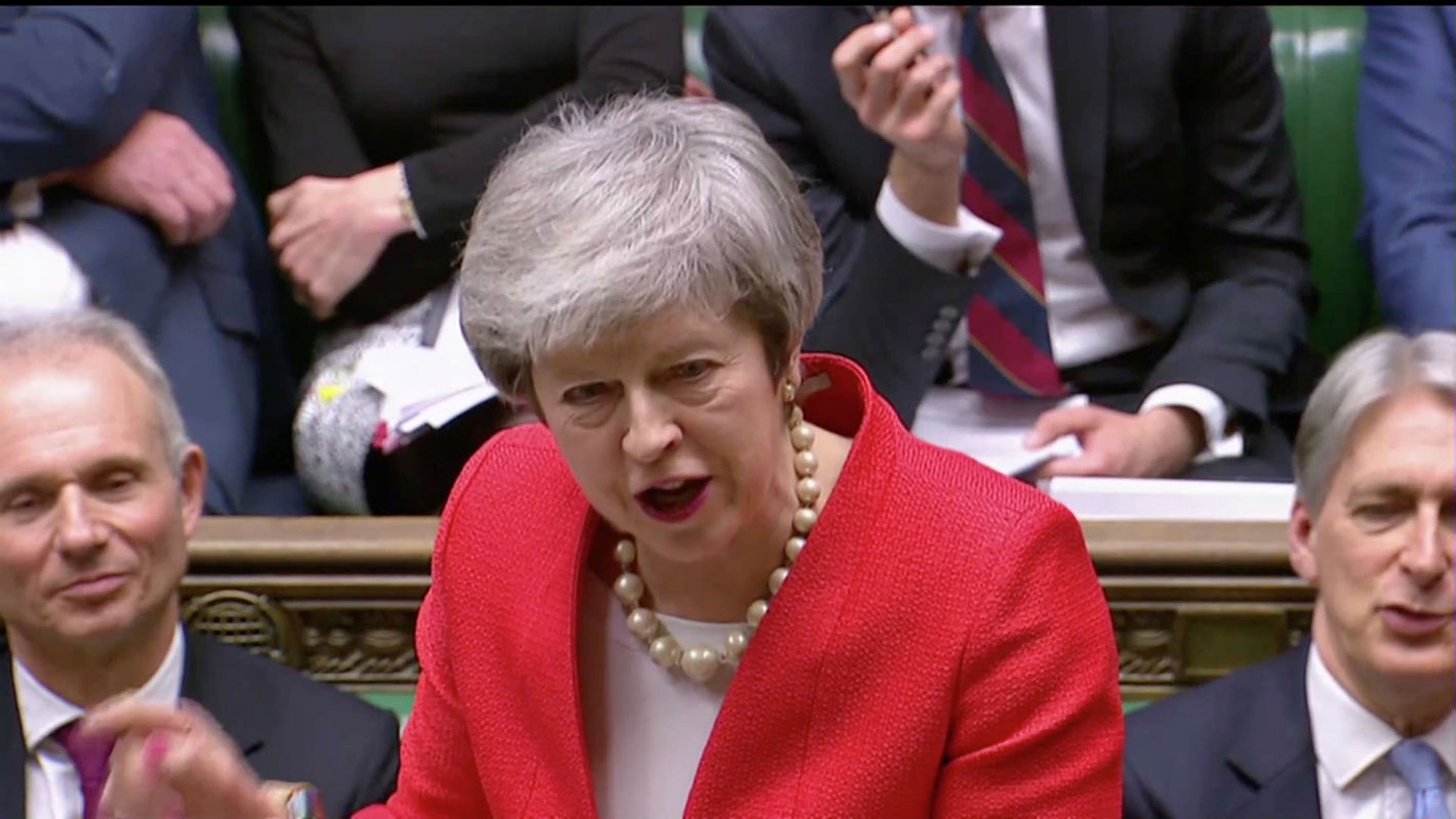 Theresa May, en el Parlamento británico.