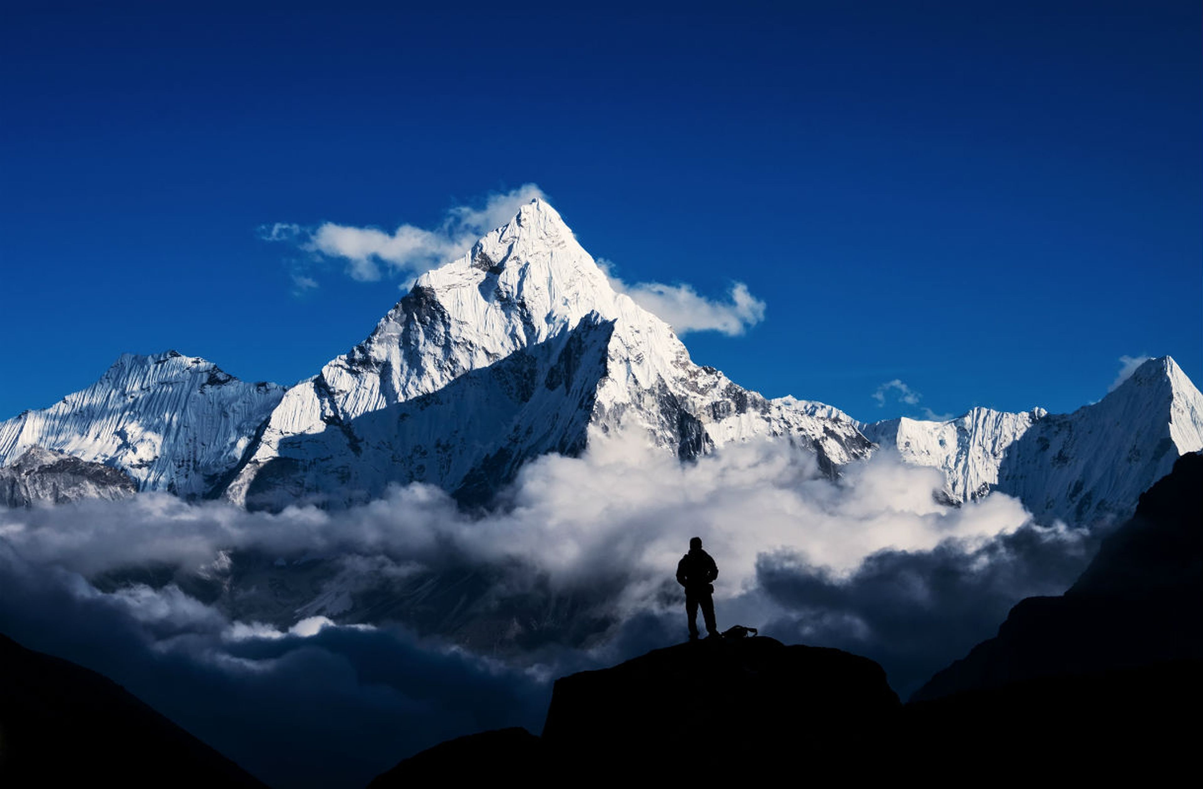 Un montañero en el Himalaya