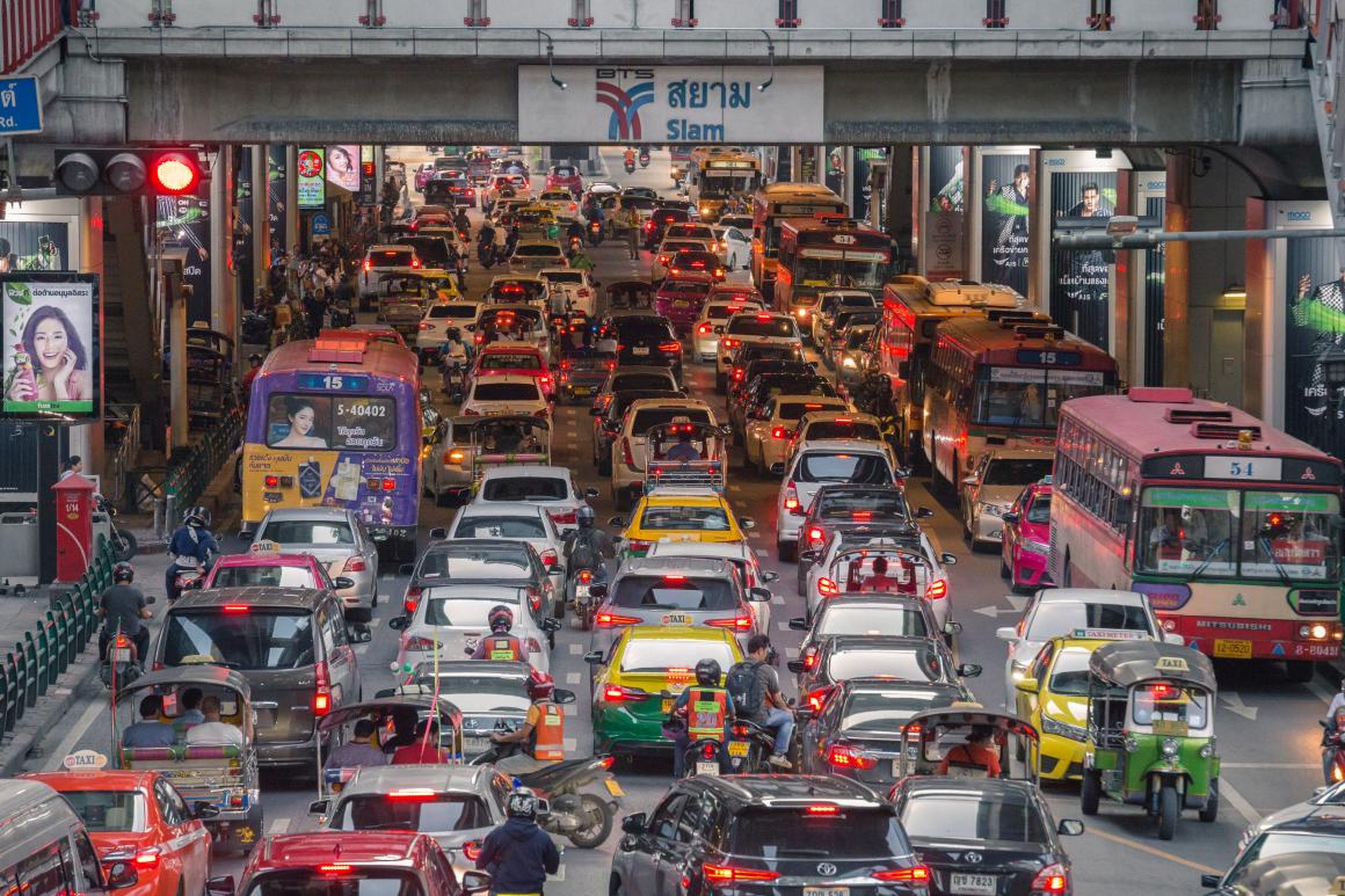 According to INRIX, drivers in Bangkok spend an average of 64 hours a year stuck in traffic.