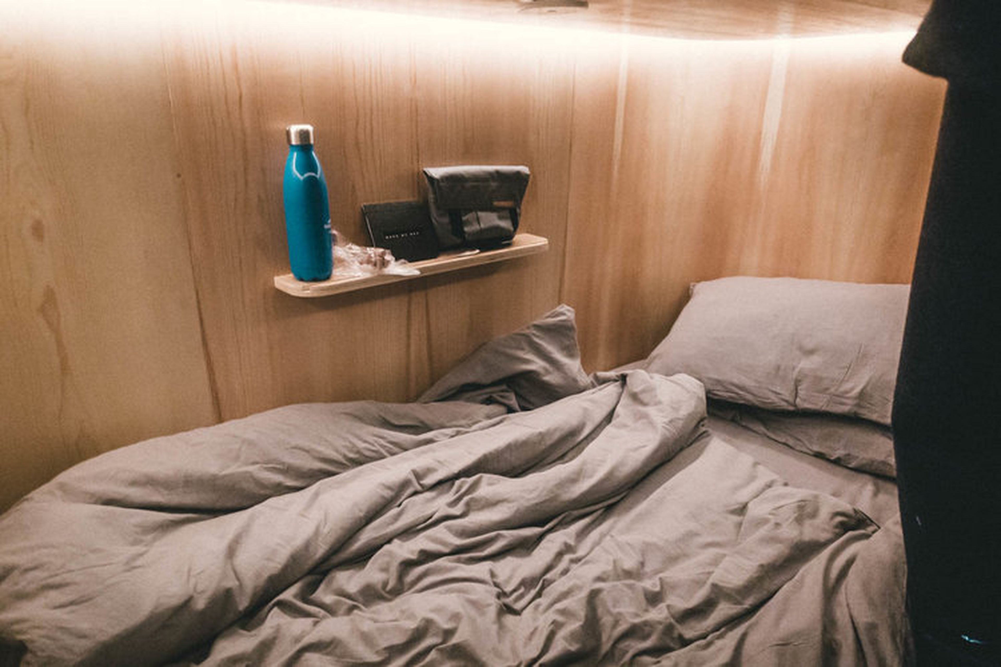 cama del hotel cápsula SLEEEP en Hong Kong