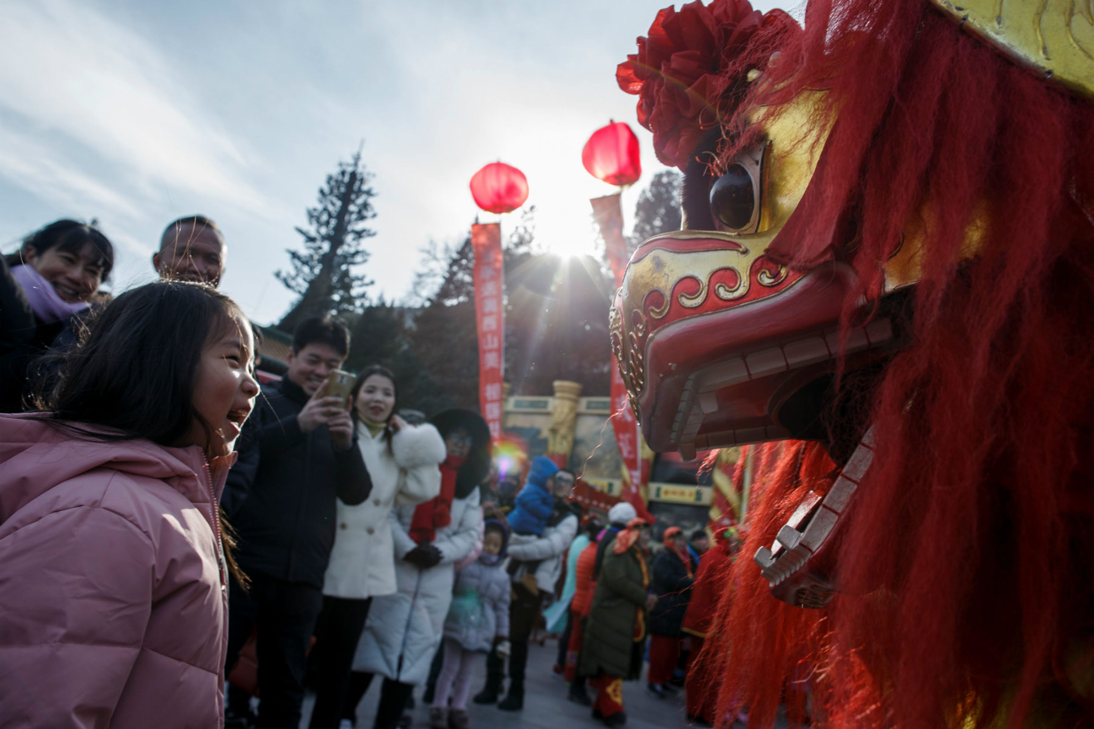 Celebraciones del festival del año nuevo Lunar en Pekín (China) en febrero de 2018.