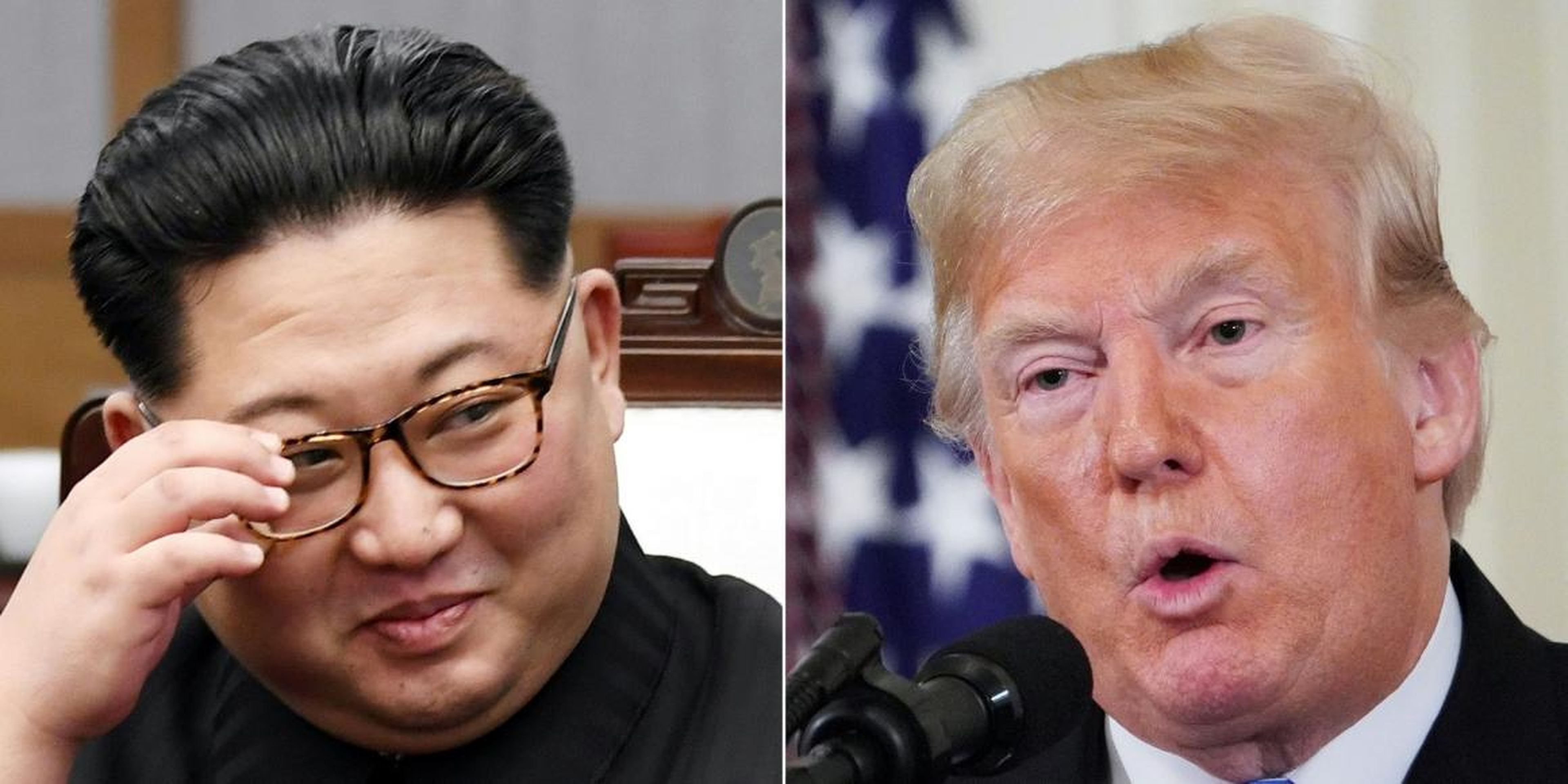 Kim Jong-Un y Donald Trump en Hanoi
