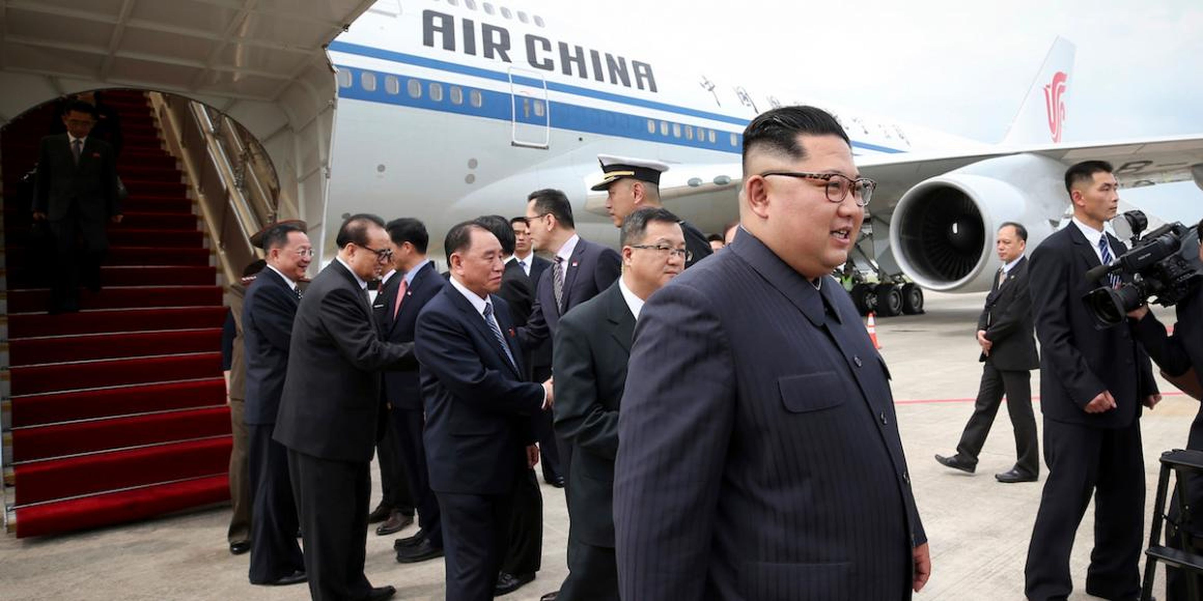 Kim baja del Air China que alquiló en junio