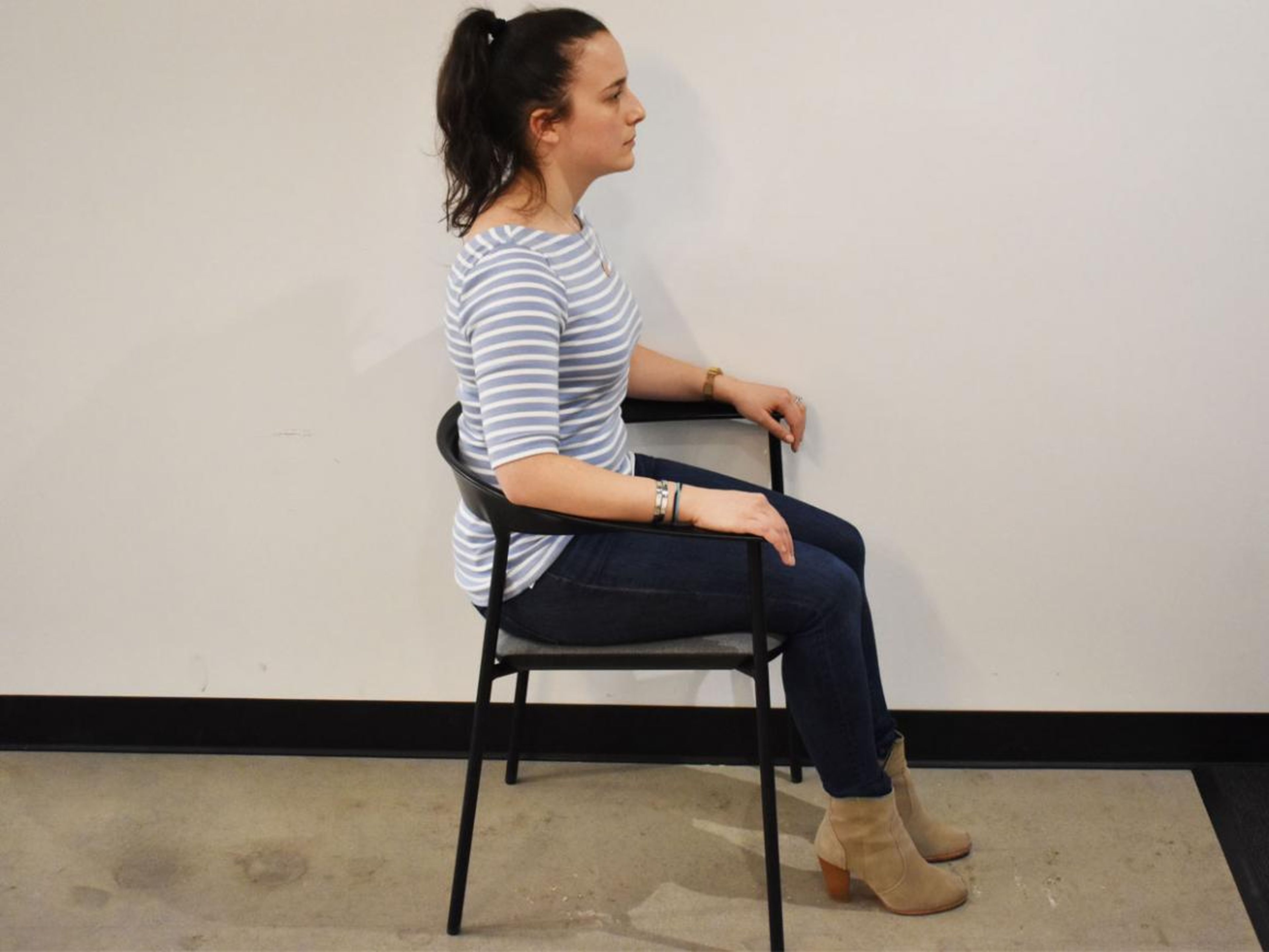 Proper posture while seated