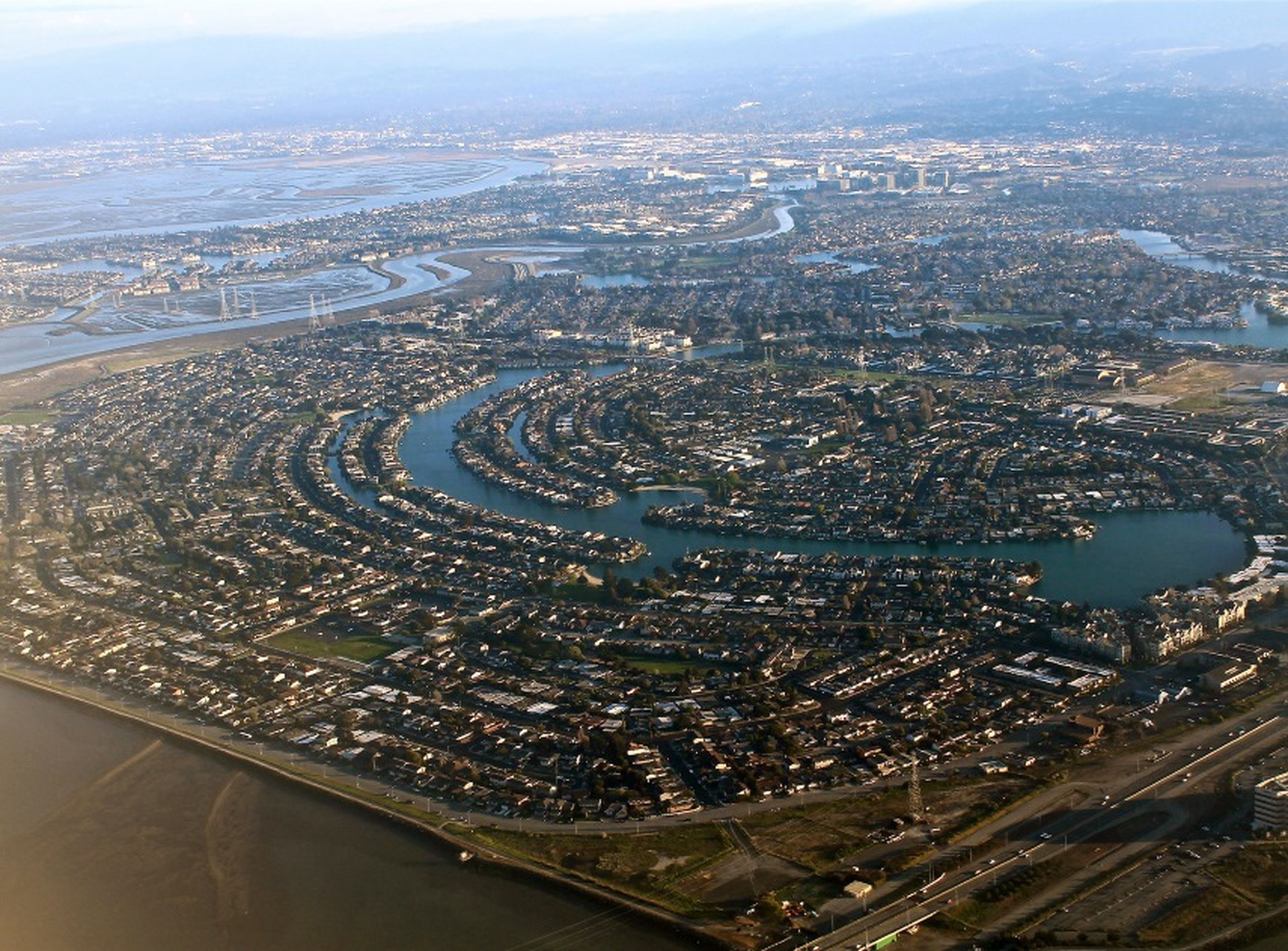 Vista aérea de Silicon Valley