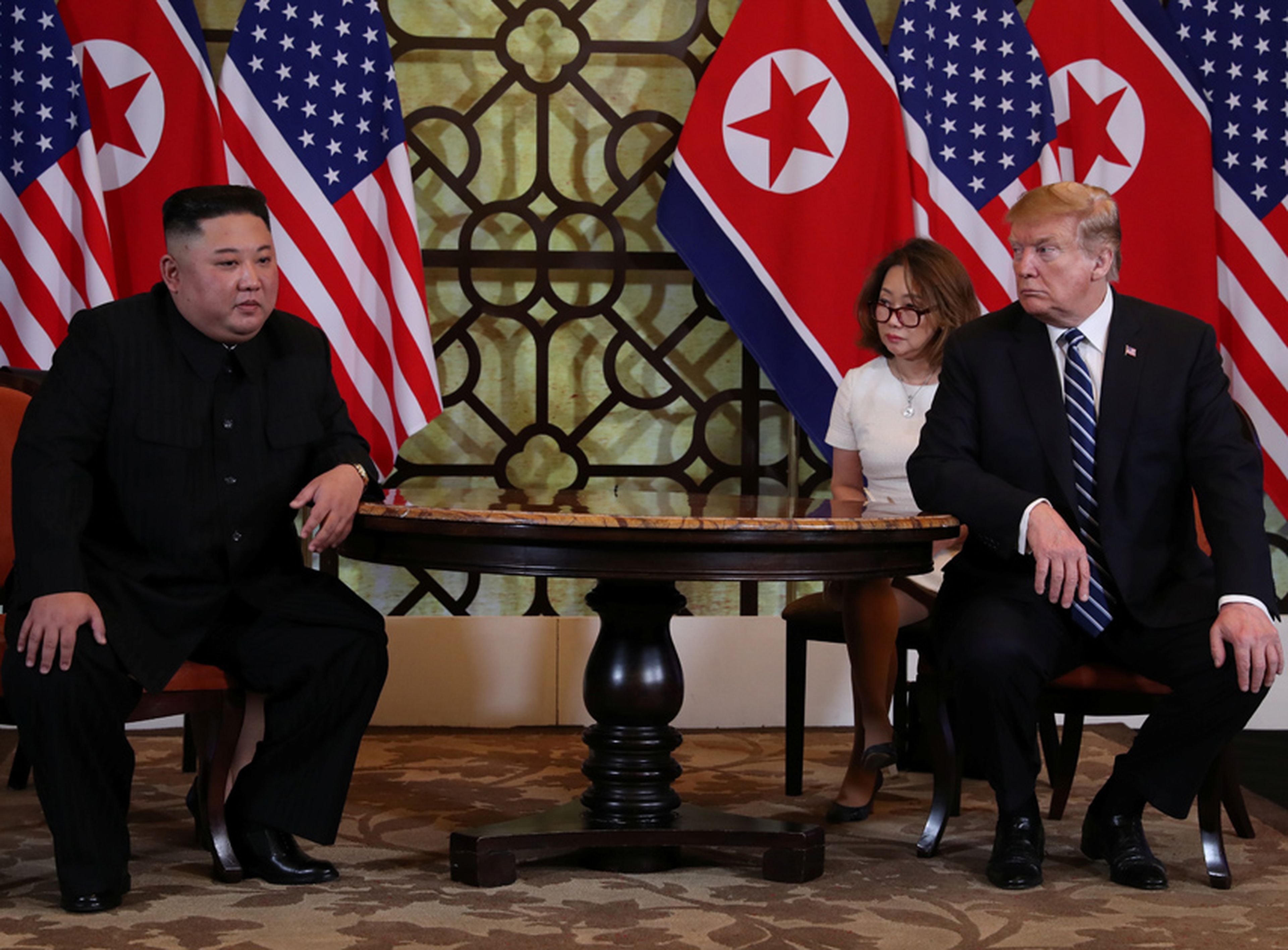Kim Jong-Un y Donald Trump, durante la cumbre de Vietnam.